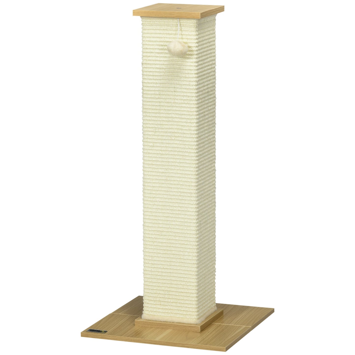Cat Scratching Post 80cm Tall Cat Scratch Post with Hanging Ball Toy, Cat Scratcher Natural Sisal Rope