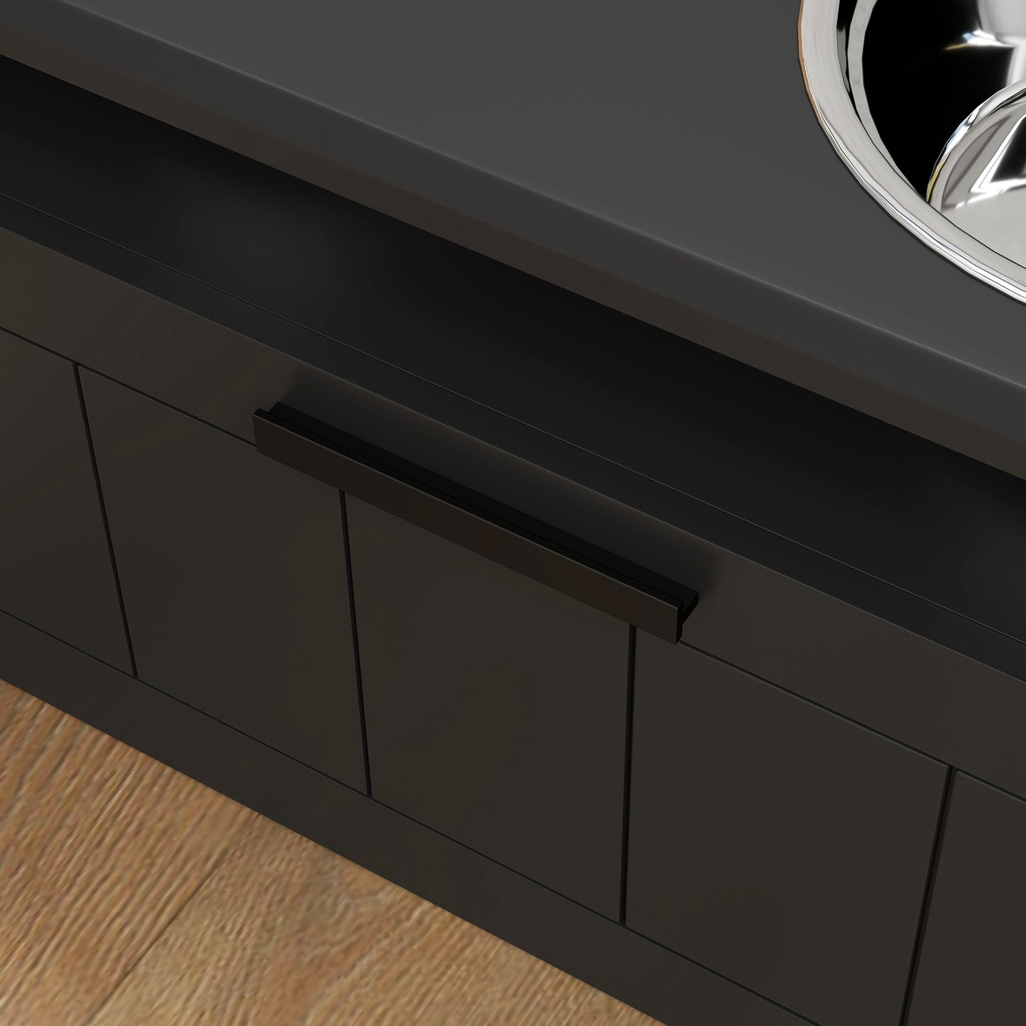 Raised Dog Bowl, Elevated Pet Bowls with Slow Feeder, Two Stainless Steel Bowls, Drawer, for Large & Extra Large Dogs, Black