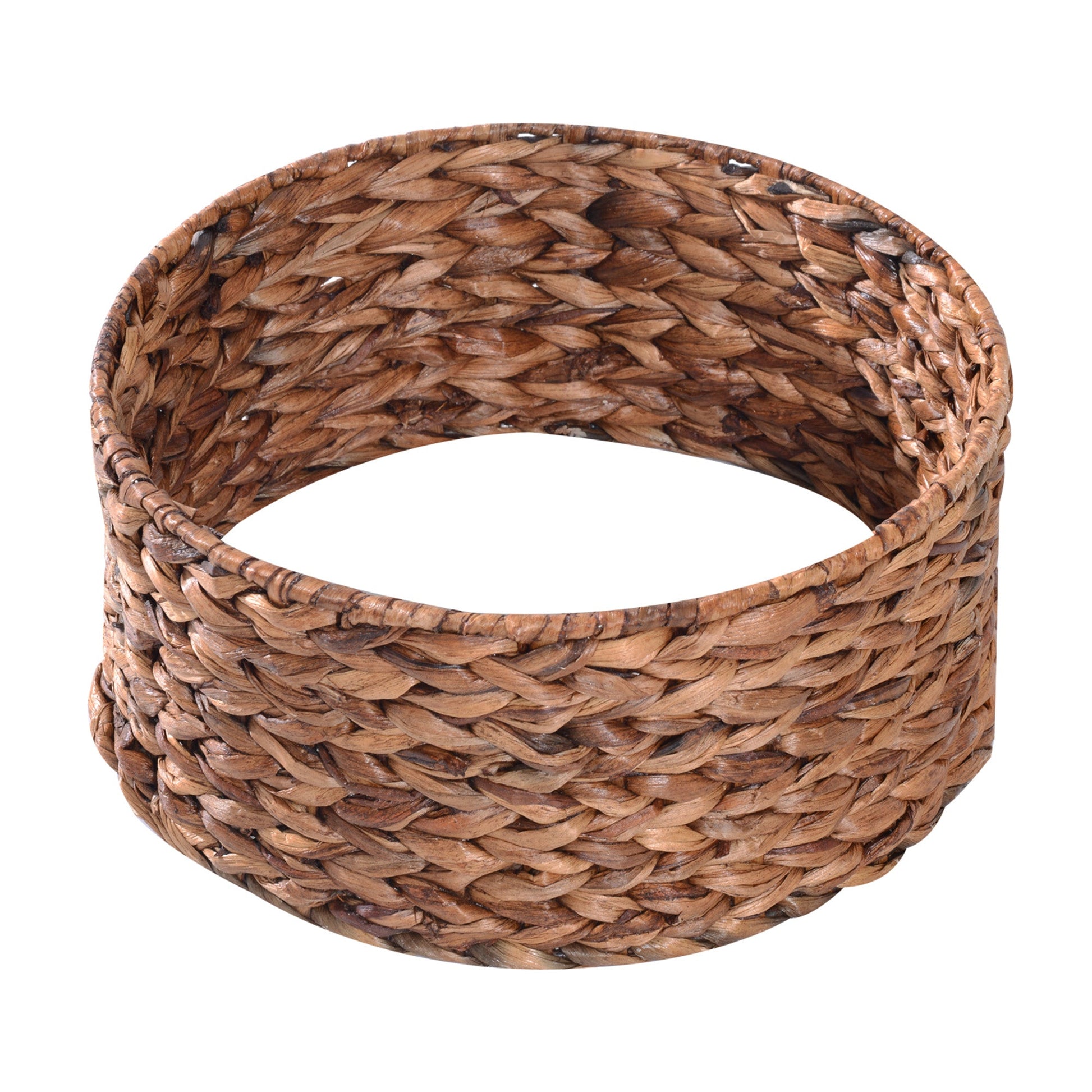 Wicker Cat House, Raised Cat Bed with Cylindrical Base, Soft Washable Cushion, Woven Water Hyacinth Cat Basket for Indoor and Outdoor, 42 x 33 x 52 cm - Brown