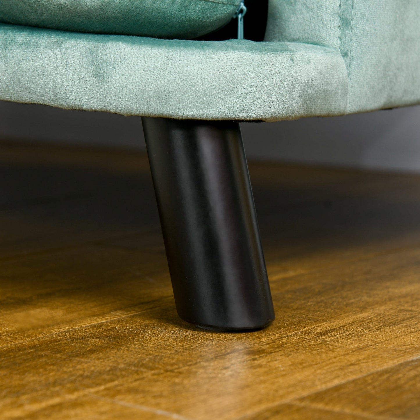 Dog Sofa for Medium, Large Dogs, Shell Shaped Pet Couch Bed with Legs, Cushion, Washable Cover - Green