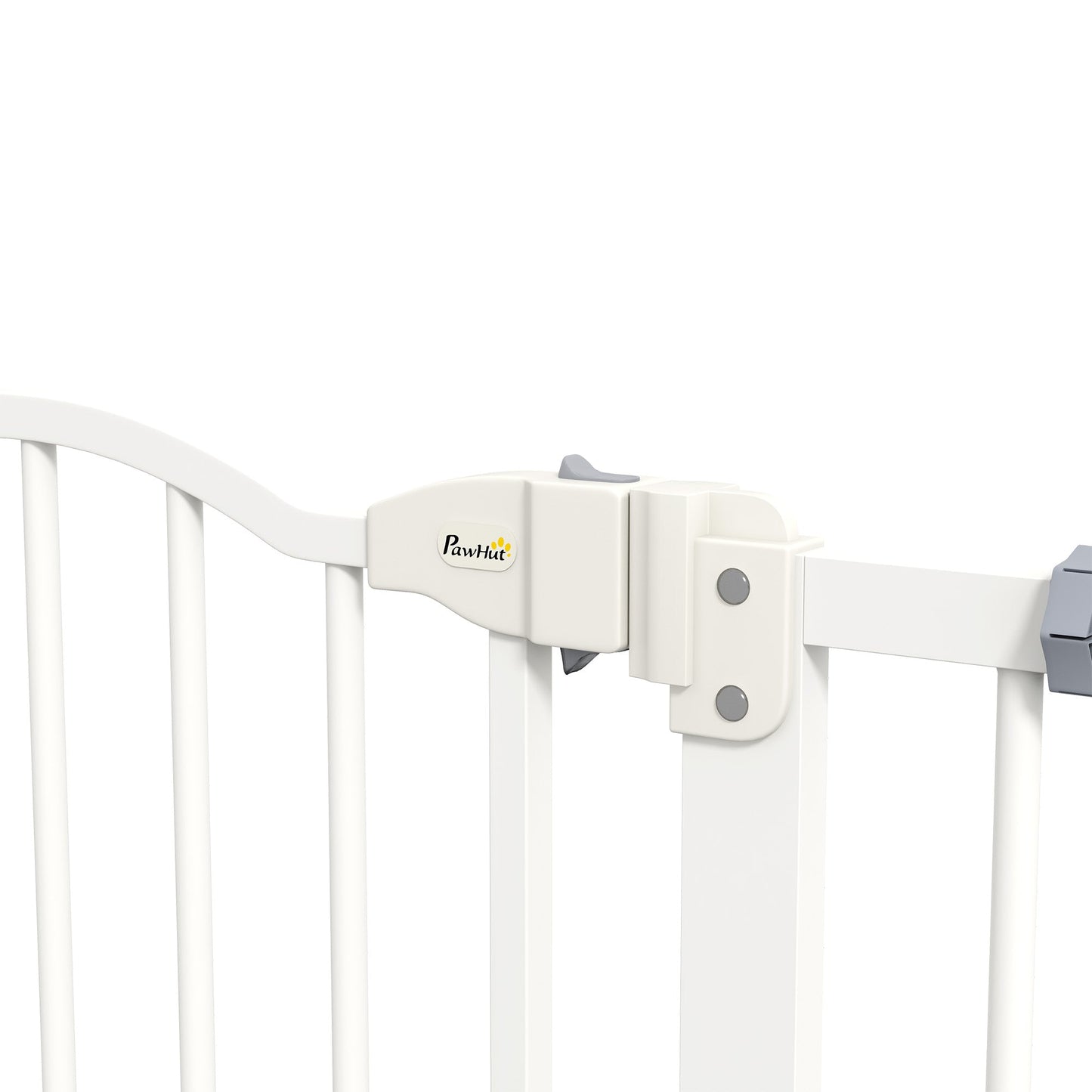 Pressure Fit Dog Stair Gate No Drilling Safety Gate Auto Close for Doorways, Hallways, 74-80cm Adjustable, 94cm Tall, White