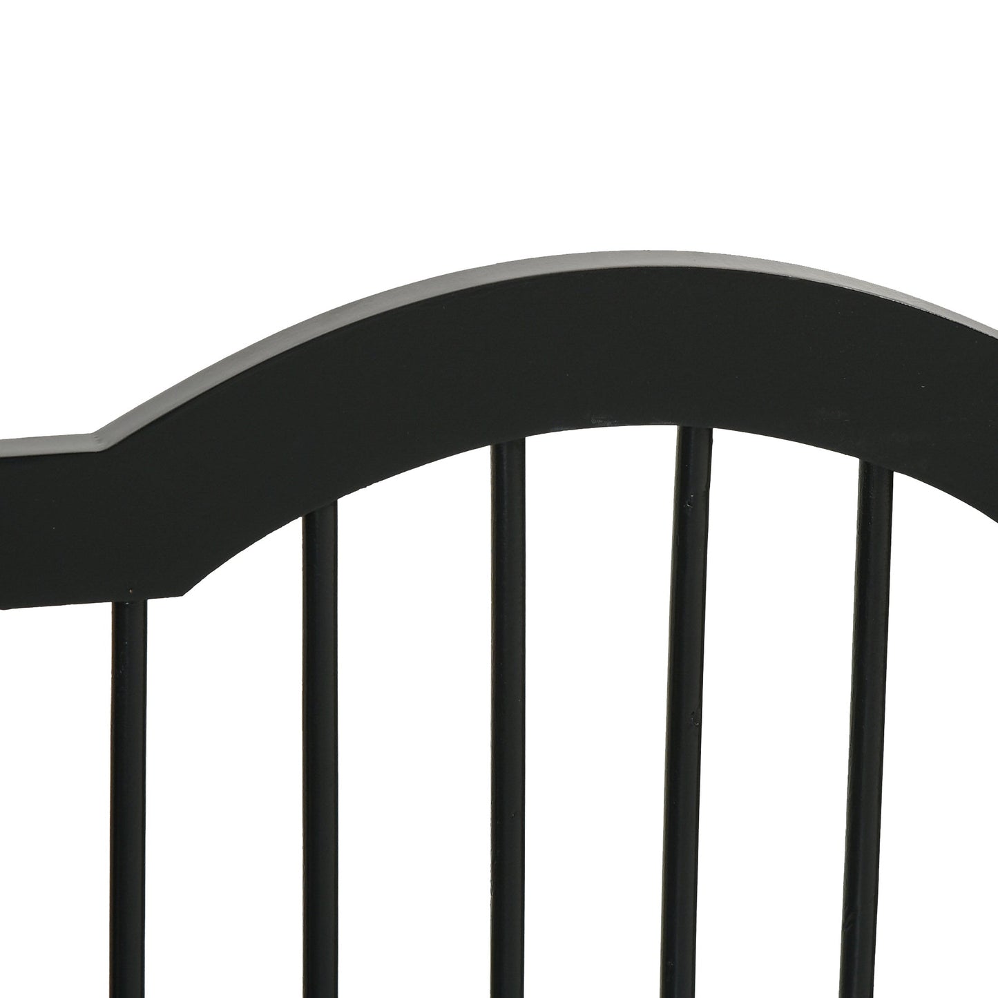 Freestanding Pet Gate Wooden Dog Gate with Support Feet Foldable Pet Fence Safety Barrier for the House Doorway Stairs Black