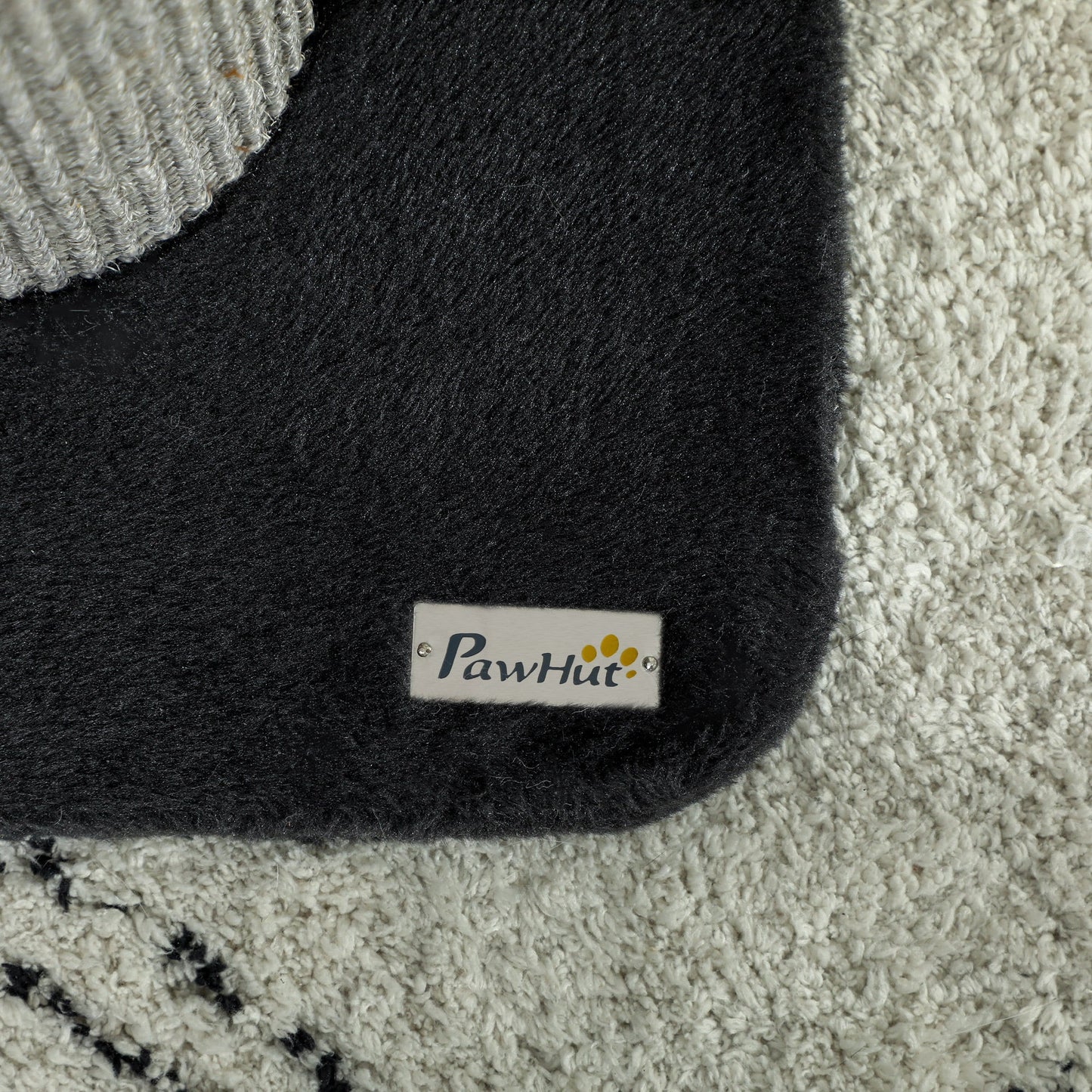 2 in 1 Cat Scratching Post, 78cm Tall Cat Scratch Post with 3 Toy Feathers, Cat Scratcher Post for Indoor Cats and Kittens, Black