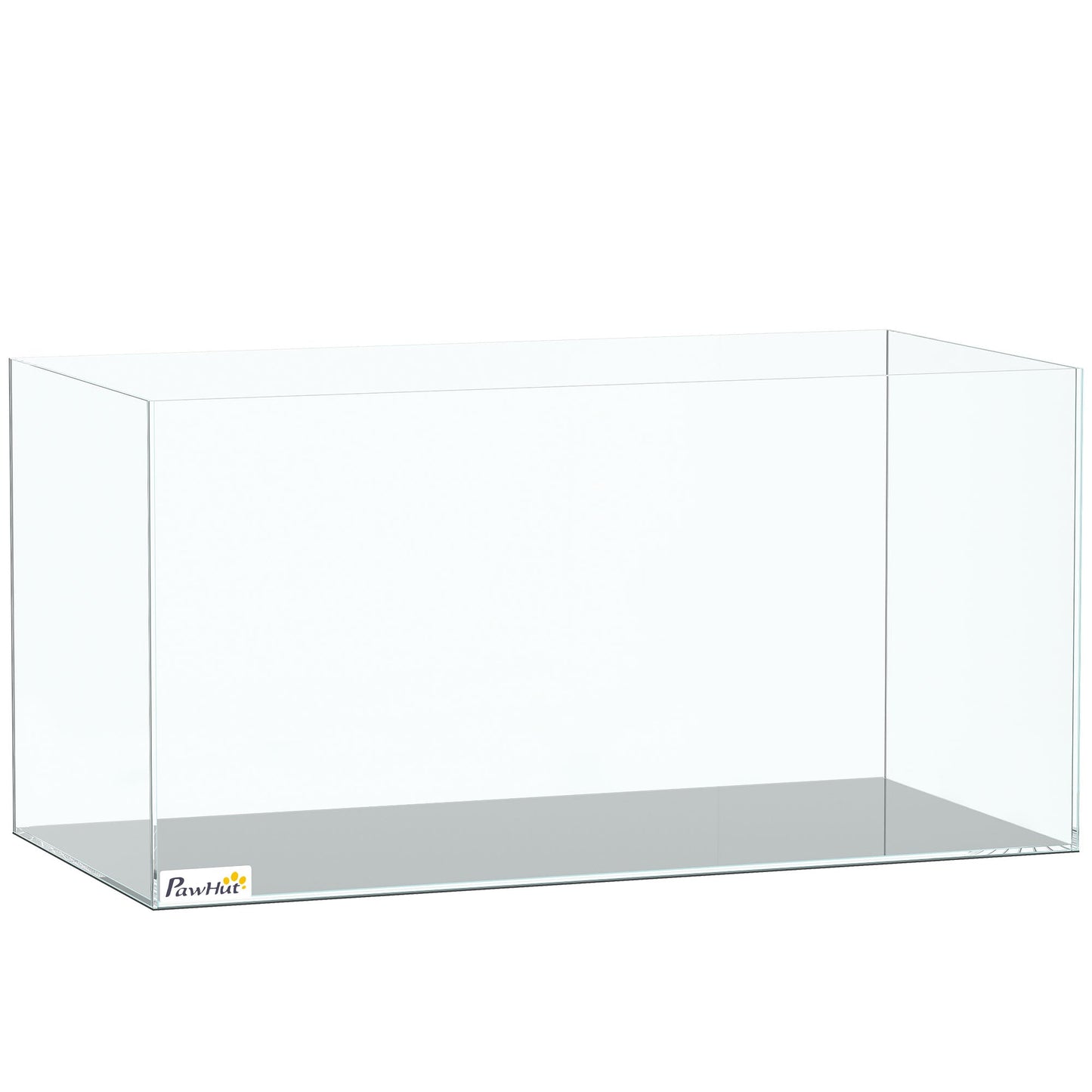 51L Fish Tank, Glass Aquarium, Small Fish Tank with Protective Base Mat, for Shrimps, Turtles, Transparent, 60 x 30 x 30 cm