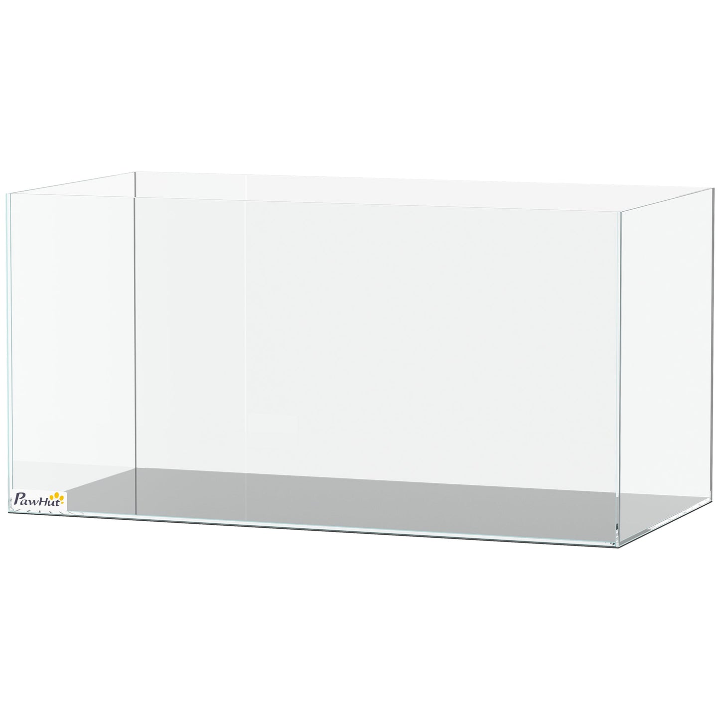 51L Fish Tank, Glass Aquarium, Small Fish Tank with Protective Base Mat, for Shrimps, Turtles, Transparent, 60 x 30 x 30 cm