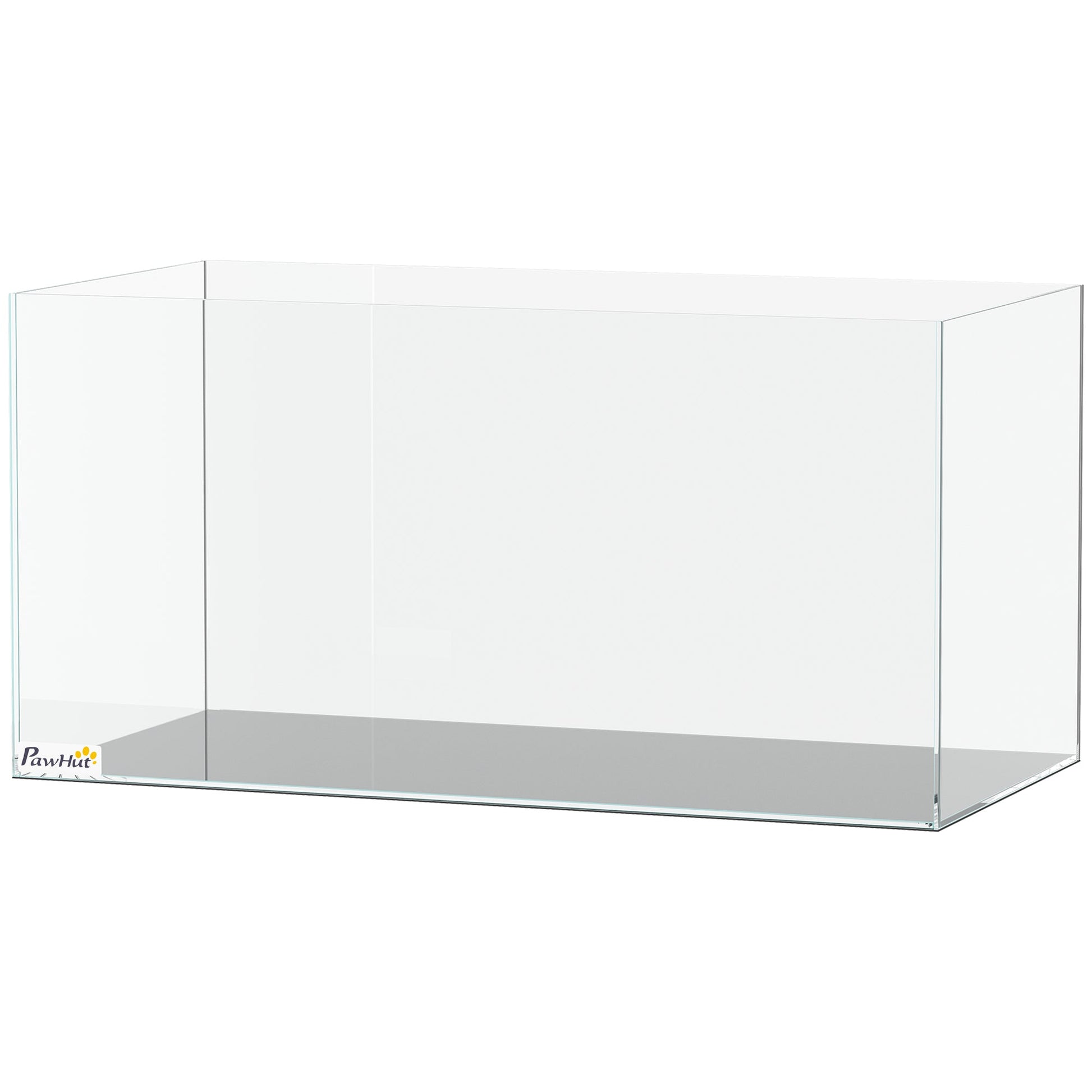 51L Fish Tank, Glass Aquarium, Small Fish Tank with Protective Base Mat, for Shrimps, Turtles, Transparent, 60 x 30 x 30 cm