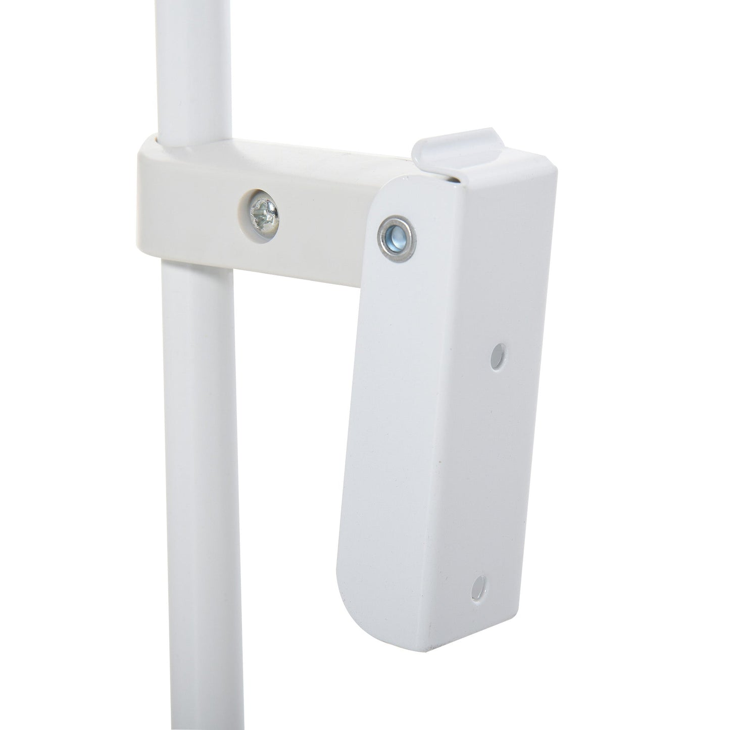 Pet Safety Gate, 3 Panels Playpen Fireplace, Metal Fence, Stair Barrier, Room Divider w/ Walk-Through Door - White