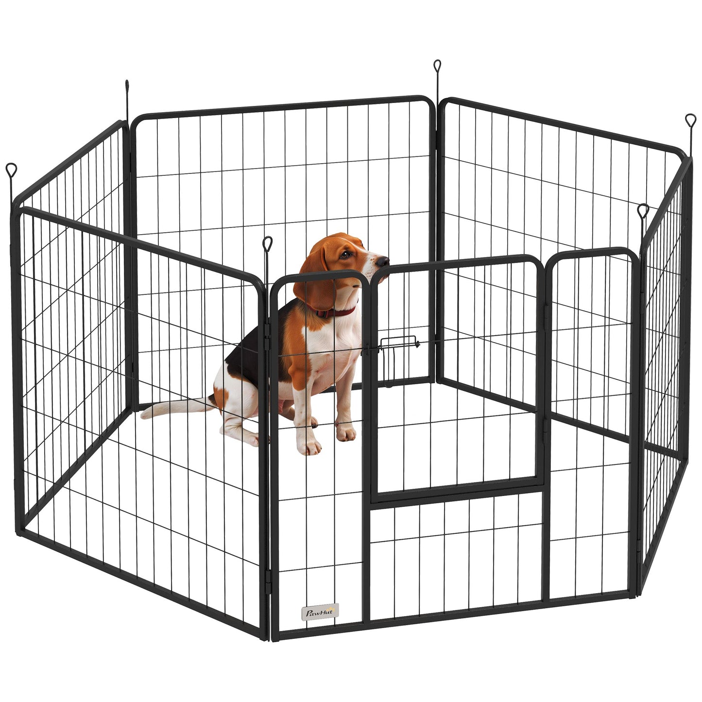 Dog Pen 6 Panels Puppy Pen Heavy Duty Pet Playpen for Indoor Outdoor for Dogs, Rabbits, Ducks 80cm High