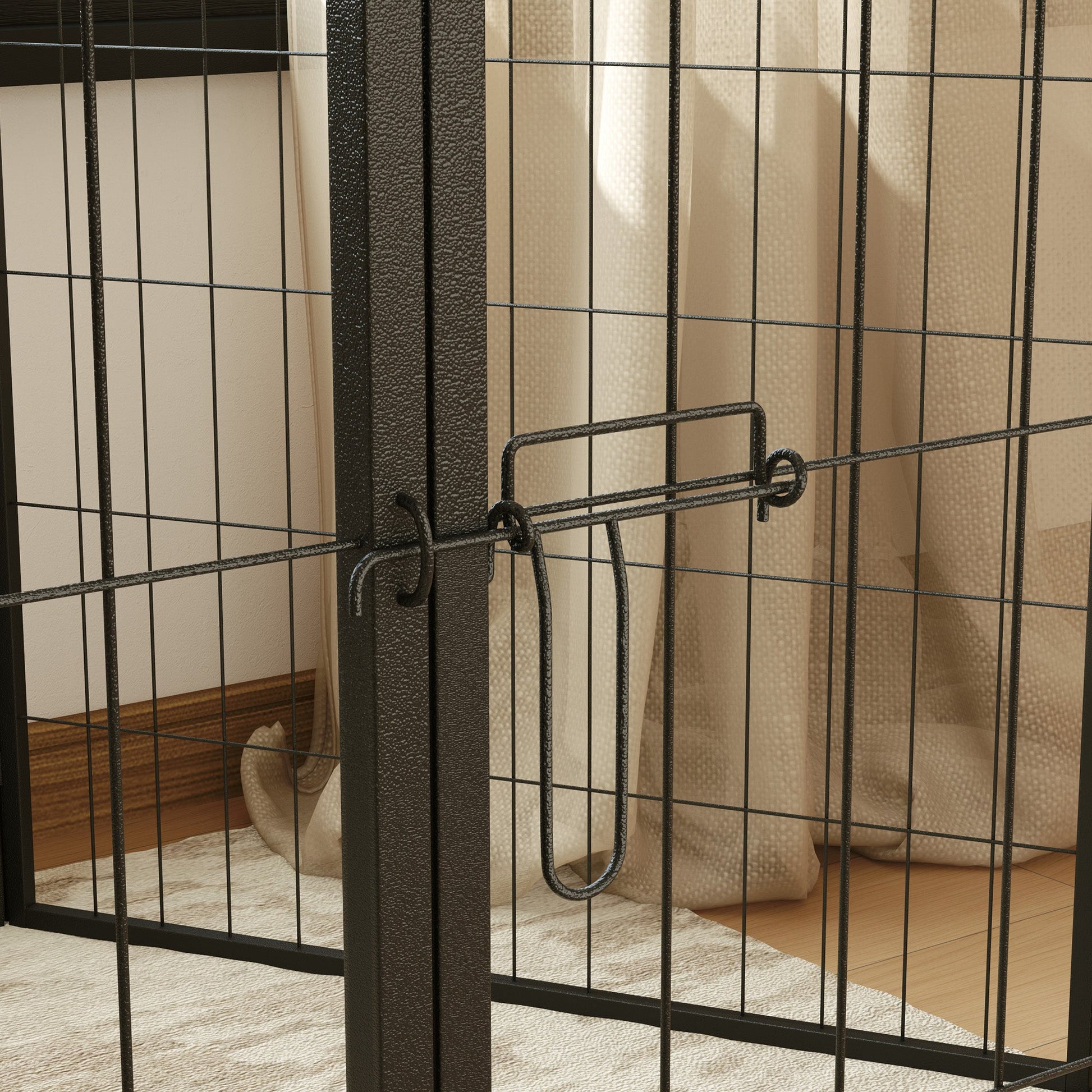 Dog Pen 6 Panels Puppy Pen Heavy Duty Pet Playpen for Indoor Outdoor for Dogs, Rabbits, Ducks 80cm High