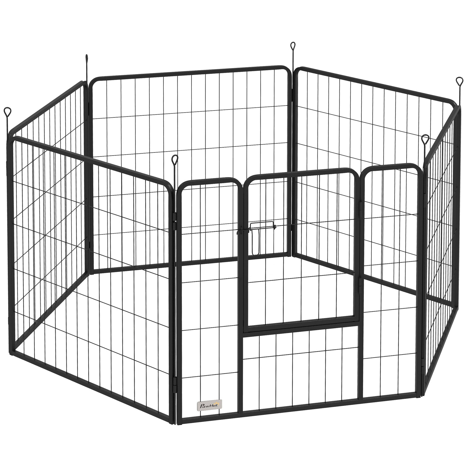 Dog Pen 6 Panels Puppy Pen Heavy Duty Pet Playpen for Indoor Outdoor for Dogs, Rabbits, Ducks 80cm High