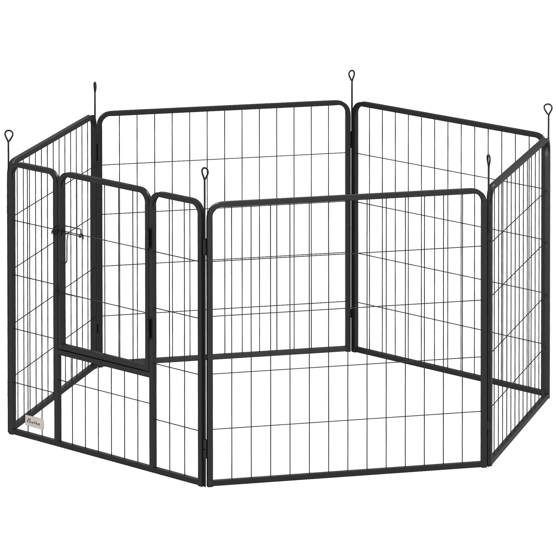 Dog Pen 6 Panels Puppy Pen Heavy Duty Pet Playpen for Indoor Outdoor for Dogs, Rabbits, Ducks 80cm High