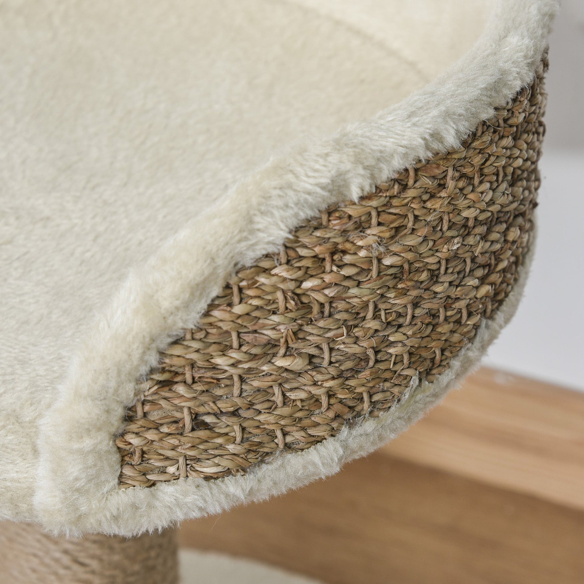 Cat Tree Cat Scratching Post for Indoor Cats Kitten Play Tower Activity Centre Climbing Stand with Dangling Ball Beige
