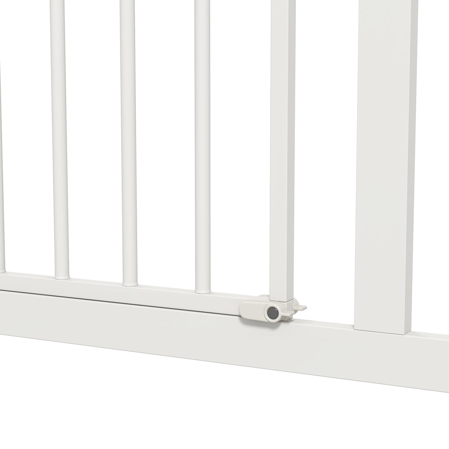 Pressure Fit Dog Stair Gate No Drilling Safety Gate Auto Close for Doorways, Hallways, 74-94cm Adjustable, 78cm Tall, White