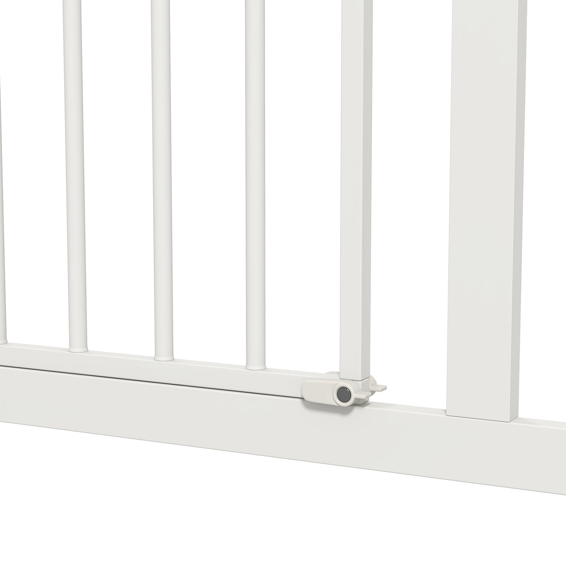 Pressure Fit Dog Stair Gate No Drilling Safety Gate Auto Close for Doorways, Hallways, 74-94cm Adjustable, 78cm Tall, White