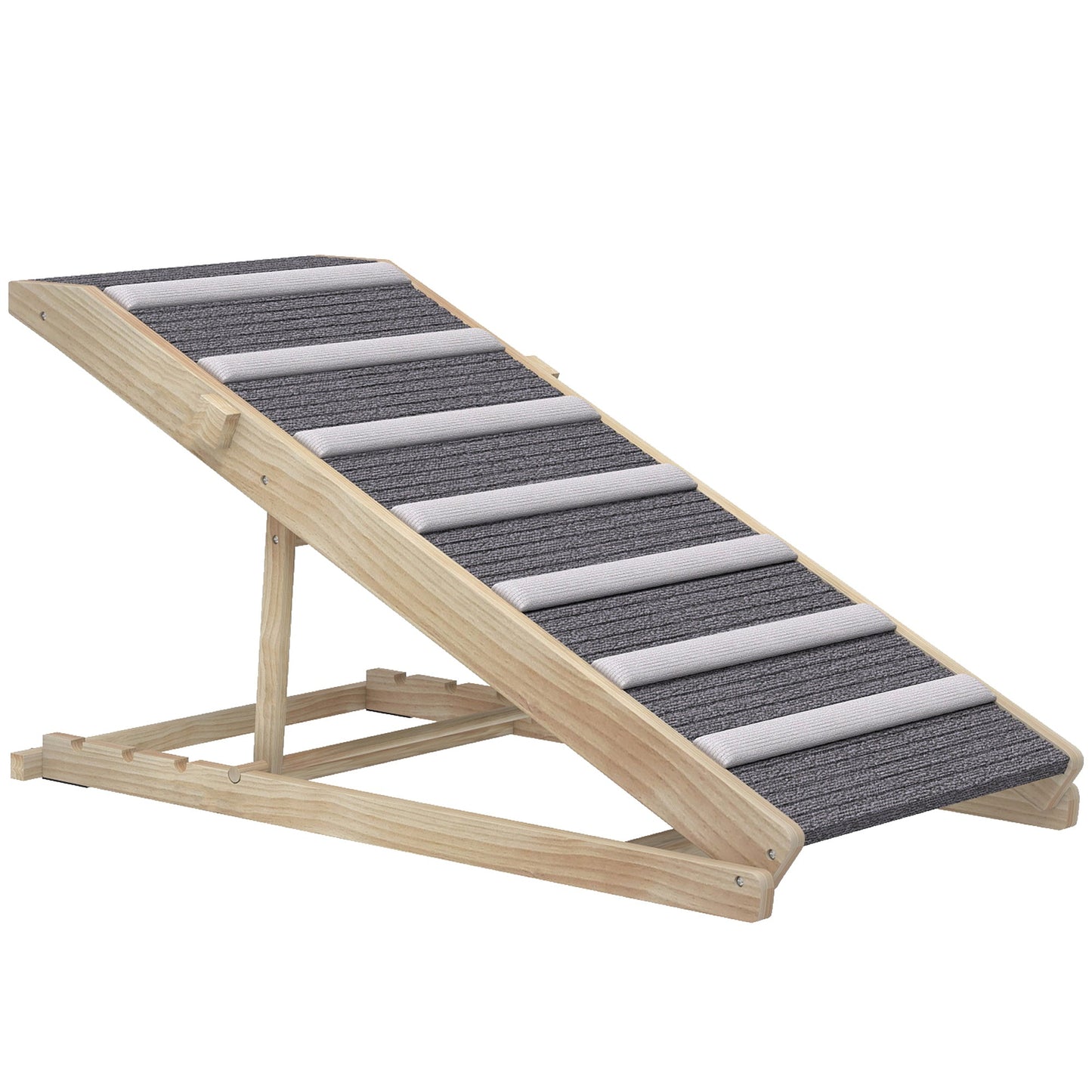 Dog Ramp for Car, Adjustable Folding Pet Ramp for Small Medium Large Dogs, 4 Adjustable Height Dog Climbing Ladder for High Bed and Sofa, 35/43/47/50 cm Height