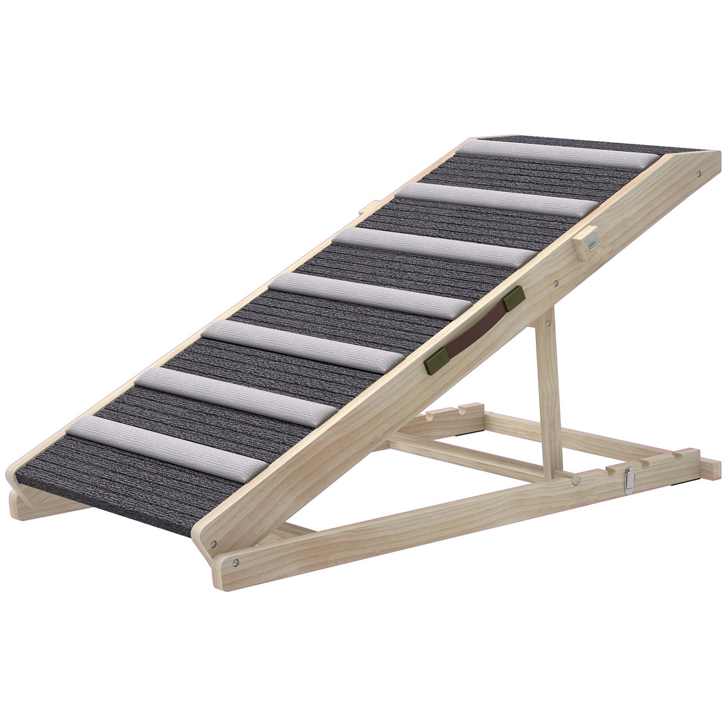 Dog Ramp for Car, Adjustable Folding Pet Ramp for Small Medium Large Dogs, 4 Adjustable Height Dog Climbing Ladder for High Bed and Sofa, 35/43/47/50 cm Height
