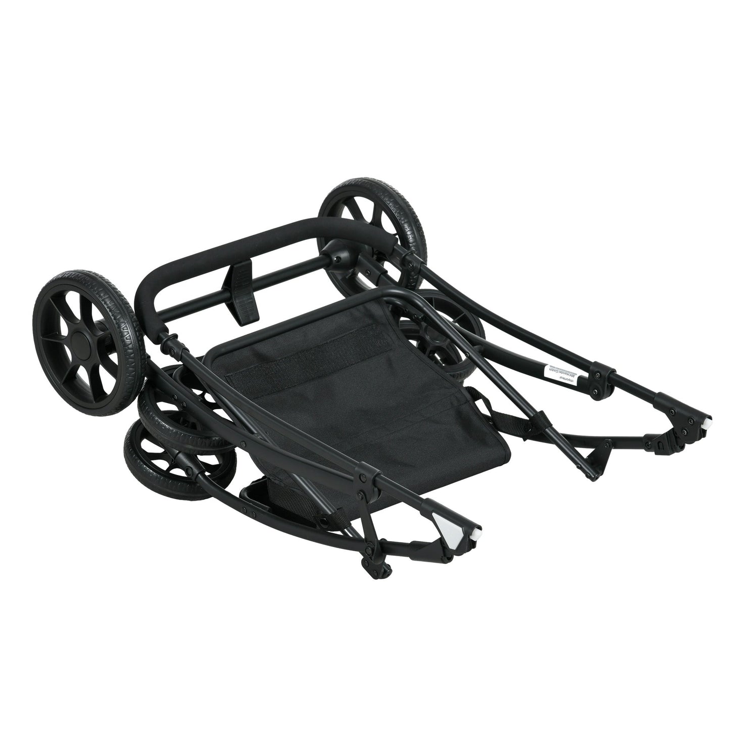 Dog Pram Dog Stroller Pet Pushchair with Detachable Carrier Soft Padding, Safety Leashes, for Mini and Small Dogs - Red