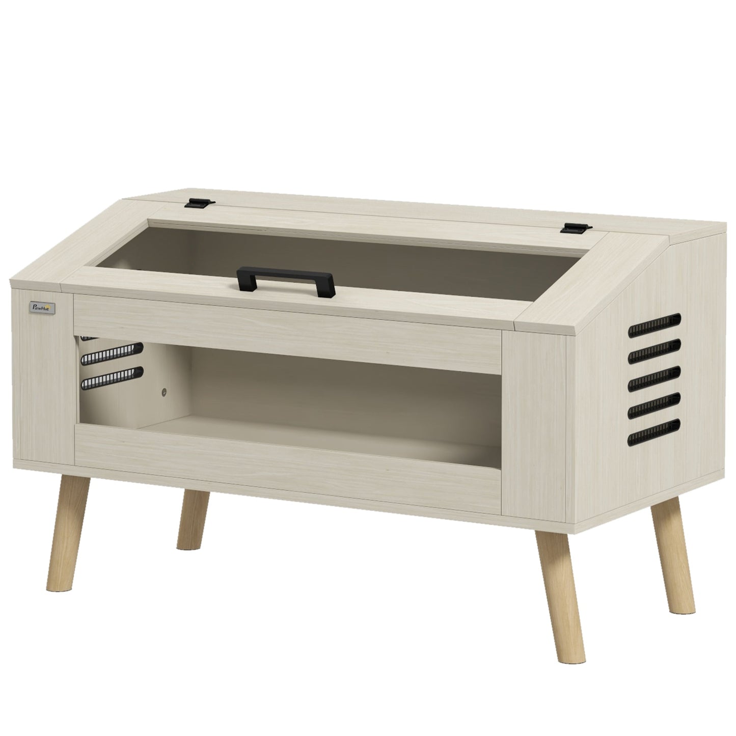 140L Reptile Vivarium Terrarium with Tempered Glass Windows, Openable Top for Snake Lizards, Horned Frogs, Chameleons, Hamsters, Gerbils, 100 x 50 x 60cm