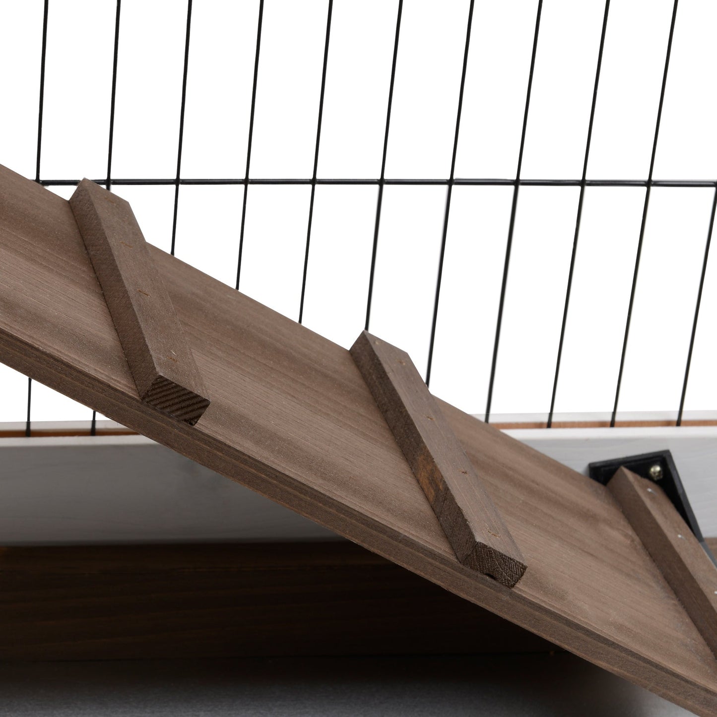 Wooden Indoor Rabbit Hutch Guinea Pig House Bunny Small Animal Cage W/ Wheels Enclosed Run 110 x 50 x 88 cm, Brown