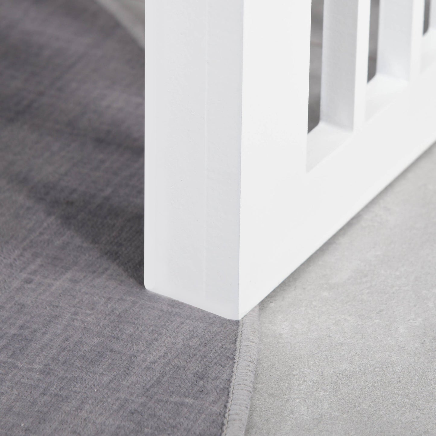 Raised Dog Bowl Feeding Bowls with Stand for Extra Small and Small Dogs Elevated Pet Bowls Water Food Feeder 44L x 24W x 15H cm - White