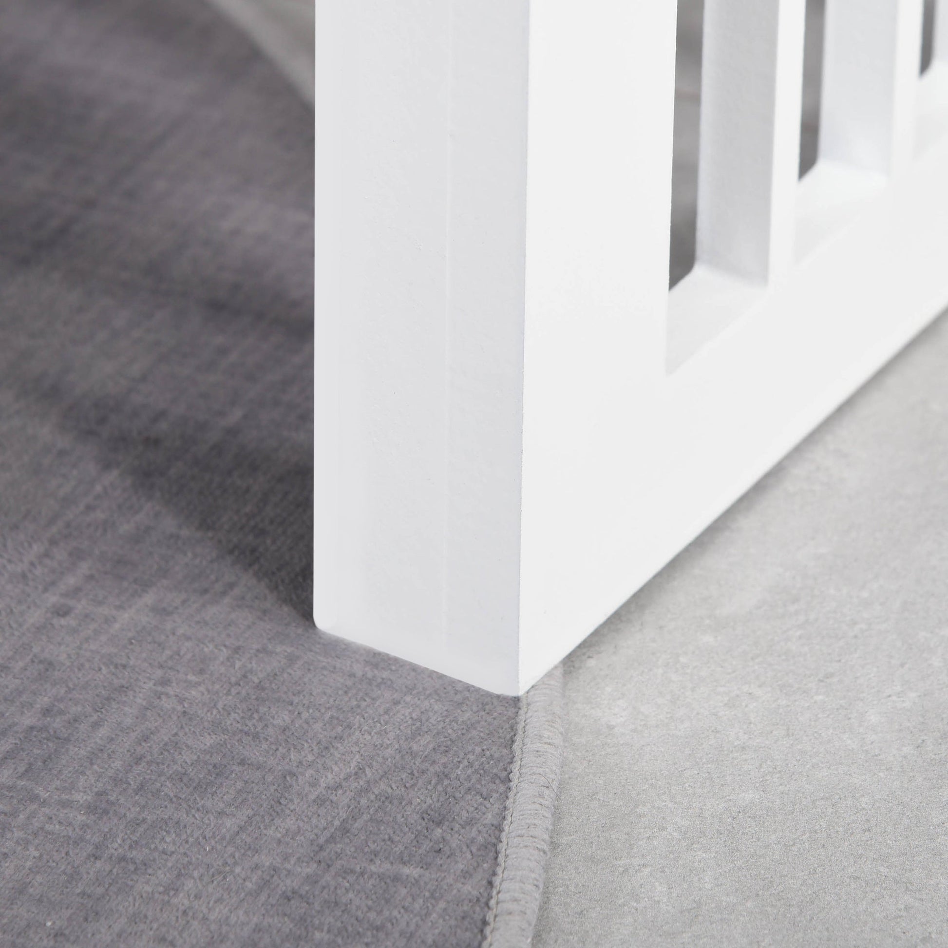 Raised Dog Bowl Feeding Bowls with Stand for Extra Small and Small Dogs Elevated Pet Bowls Water Food Feeder 44L x 24W x 15H cm - White