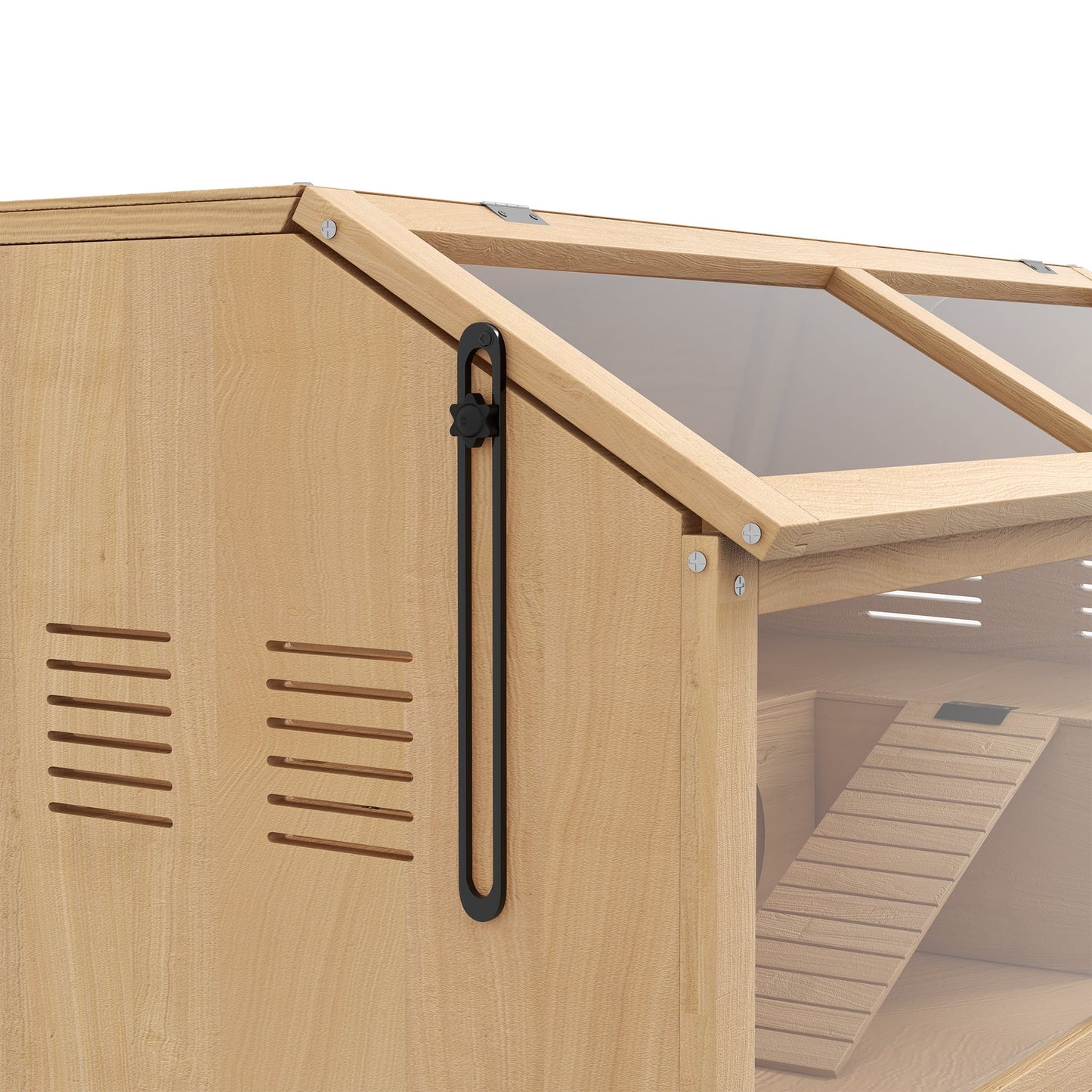 Wooden Hamster Cage, Gerbil Cage for Syrian Hamster with Exercise Play House, Openable Top 85 x 45 x 44cm - Nature