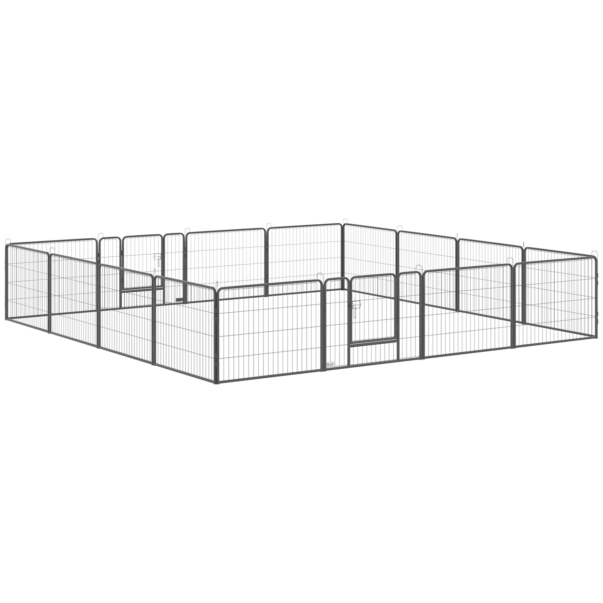 Dog Pen, 16 Panels Puppy Pen 60cm High, Heavy Duty Pet Playpen Portable for Indoor Outdoor, for Dogs, Ducks