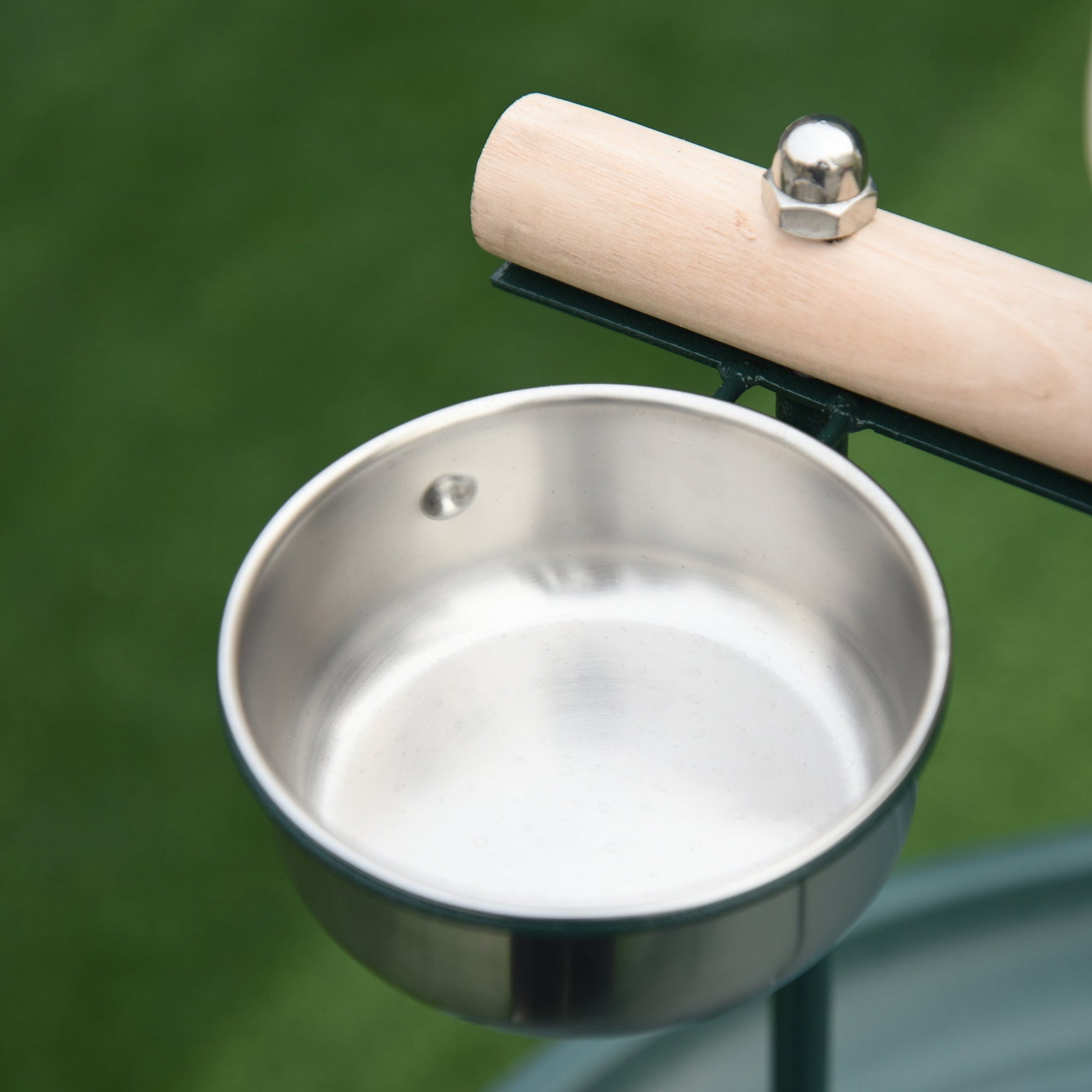 Bird Perch Stand, T-Stand Bird Training with Perch, Four Wheels, Feeding Bowls, Parrot Stand for Small, Medium Birds, Green