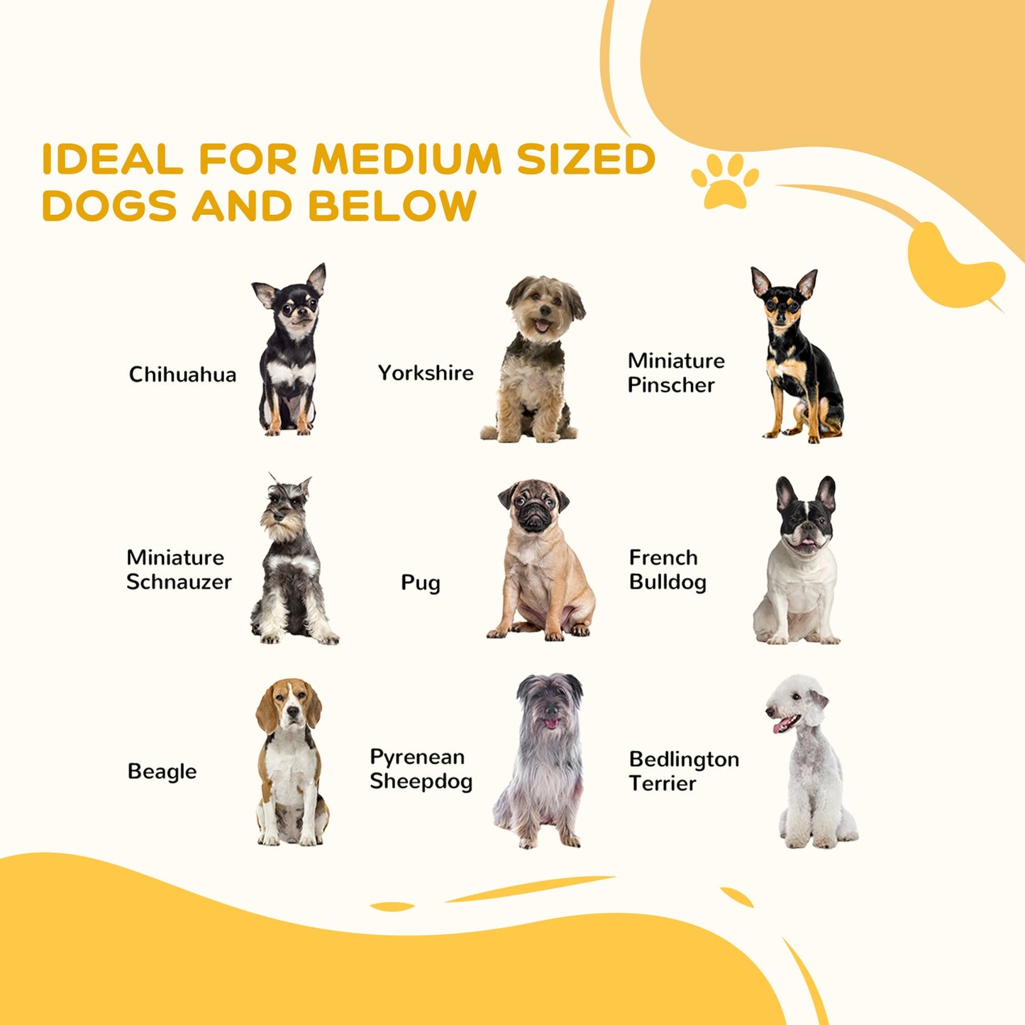 Foldable Dog Gate, Freestanding Pet Gate, Dog Barrier with Two Support Feet, for Doorways, Stairs, Halls - White