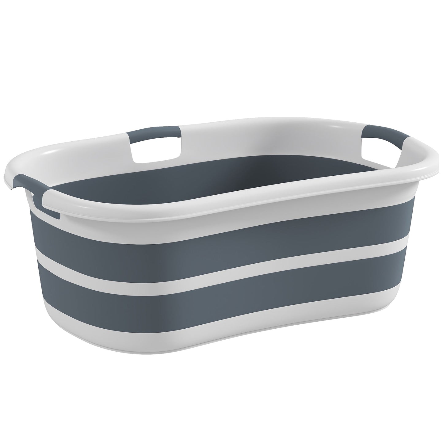27L Collapsible Dog Bath Tub for Small Dogs & Cats, Portable Pet Bath Tub with Drainage Hole, Space Saving Foldable Puppy Bathtub for Indoor & Outdoor, Grey