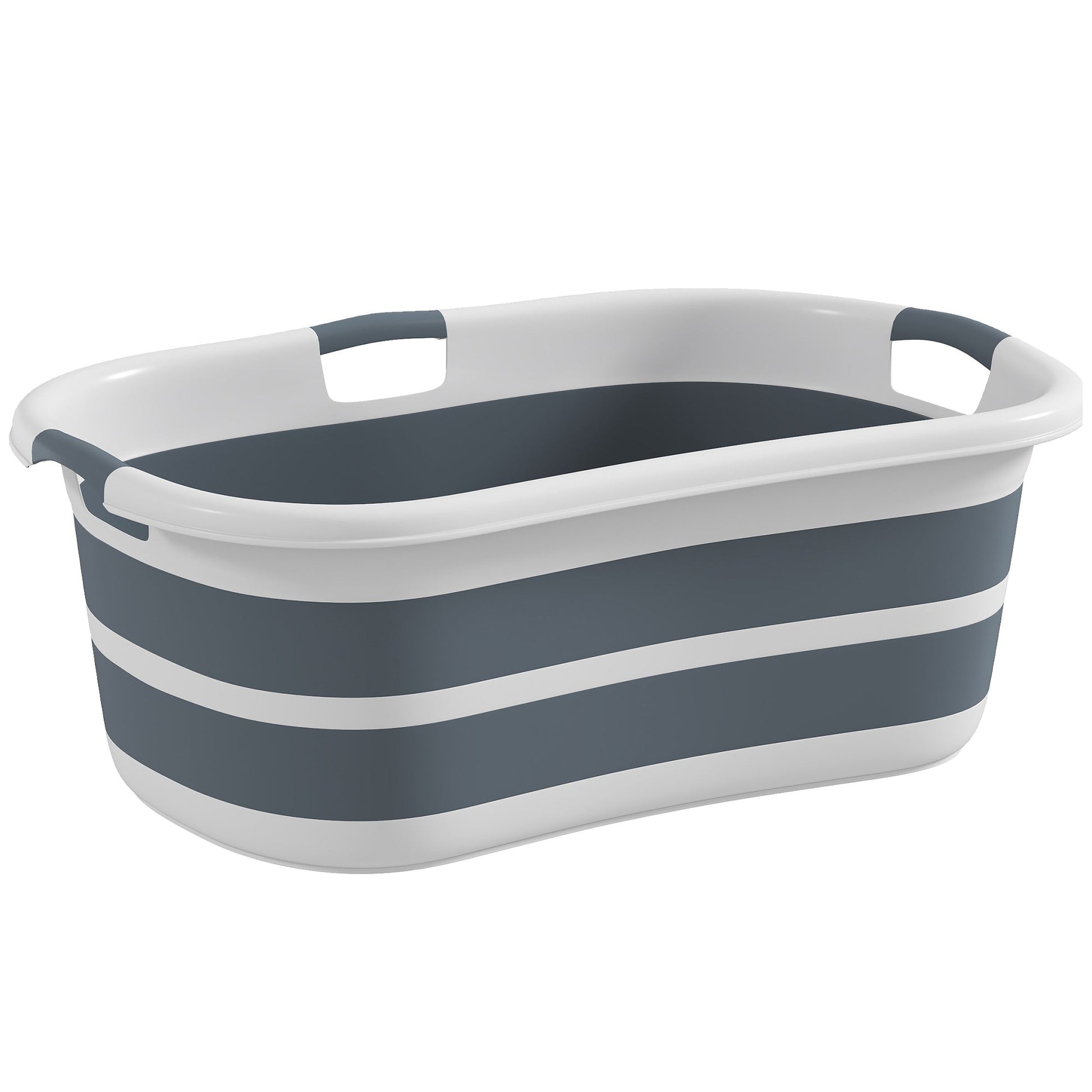 27L Collapsible Dog Bath Tub for Small Dogs & Cats, Portable Pet Bath Tub with Drainage Hole, Space Saving Foldable Puppy Bathtub for Indoor & Outdoor, Grey