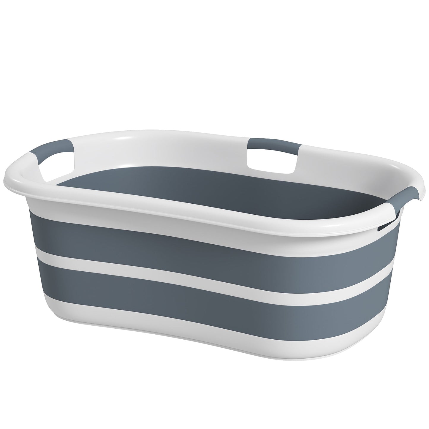 27L Collapsible Dog Bath Tub for Small Dogs & Cats, Portable Pet Bath Tub with Drainage Hole, Space Saving Foldable Puppy Bathtub for Indoor & Outdoor, Grey