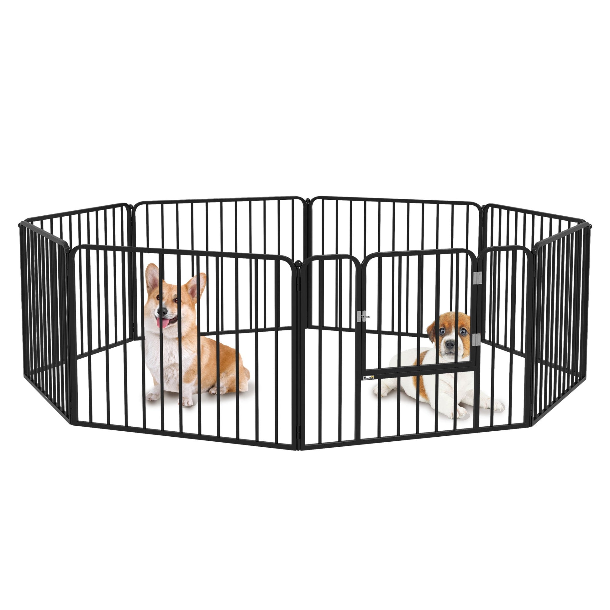 Heavy Duty Dog Playpen, 8 Panels Dog Pen, 60cm Height Pet Playpen Exercise Pen, with Door, for Small Dogs