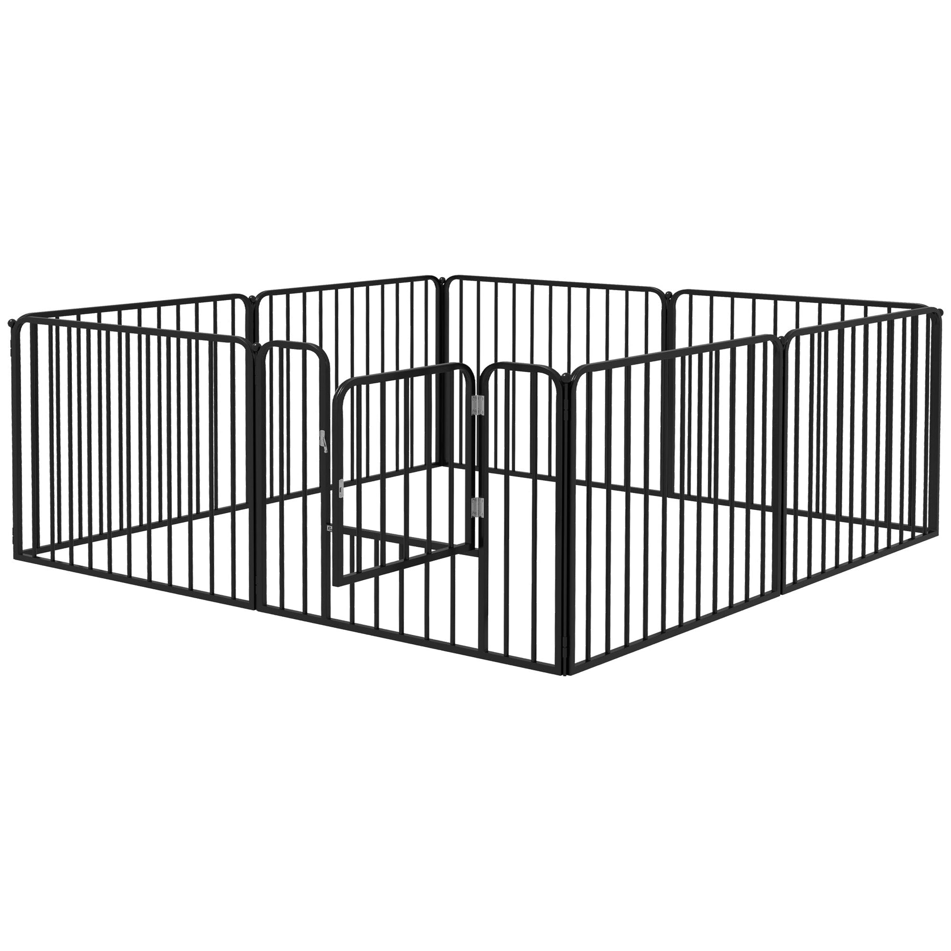 Heavy Duty Dog Playpen, 8 Panels Dog Pen, 60cm Height Pet Playpen Exercise Pen, with Door, for Small Dogs