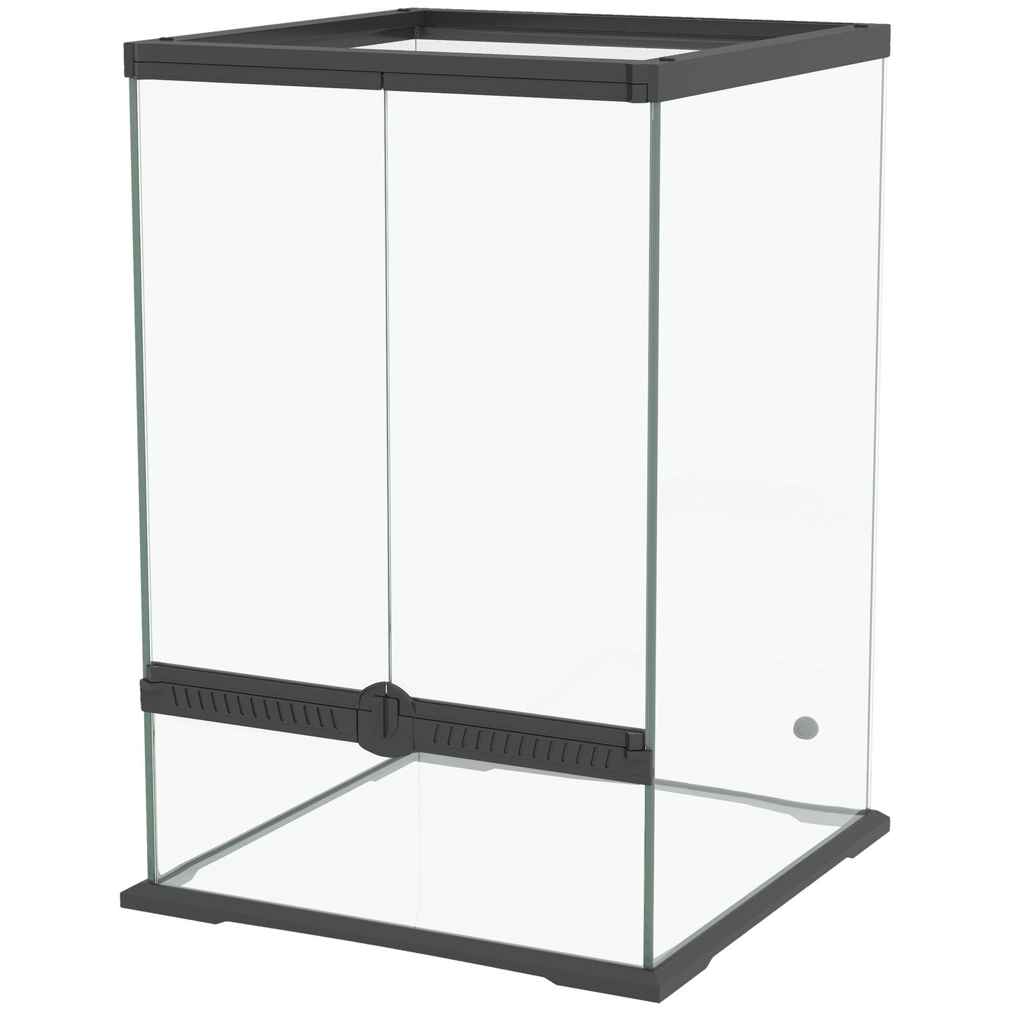 Glass Reptile Terrarium, 40L Vivarium for Lizards, Frogs, Snakes, Turtles, Tortoises, with Ventilation, 30 x 30 x 45cm