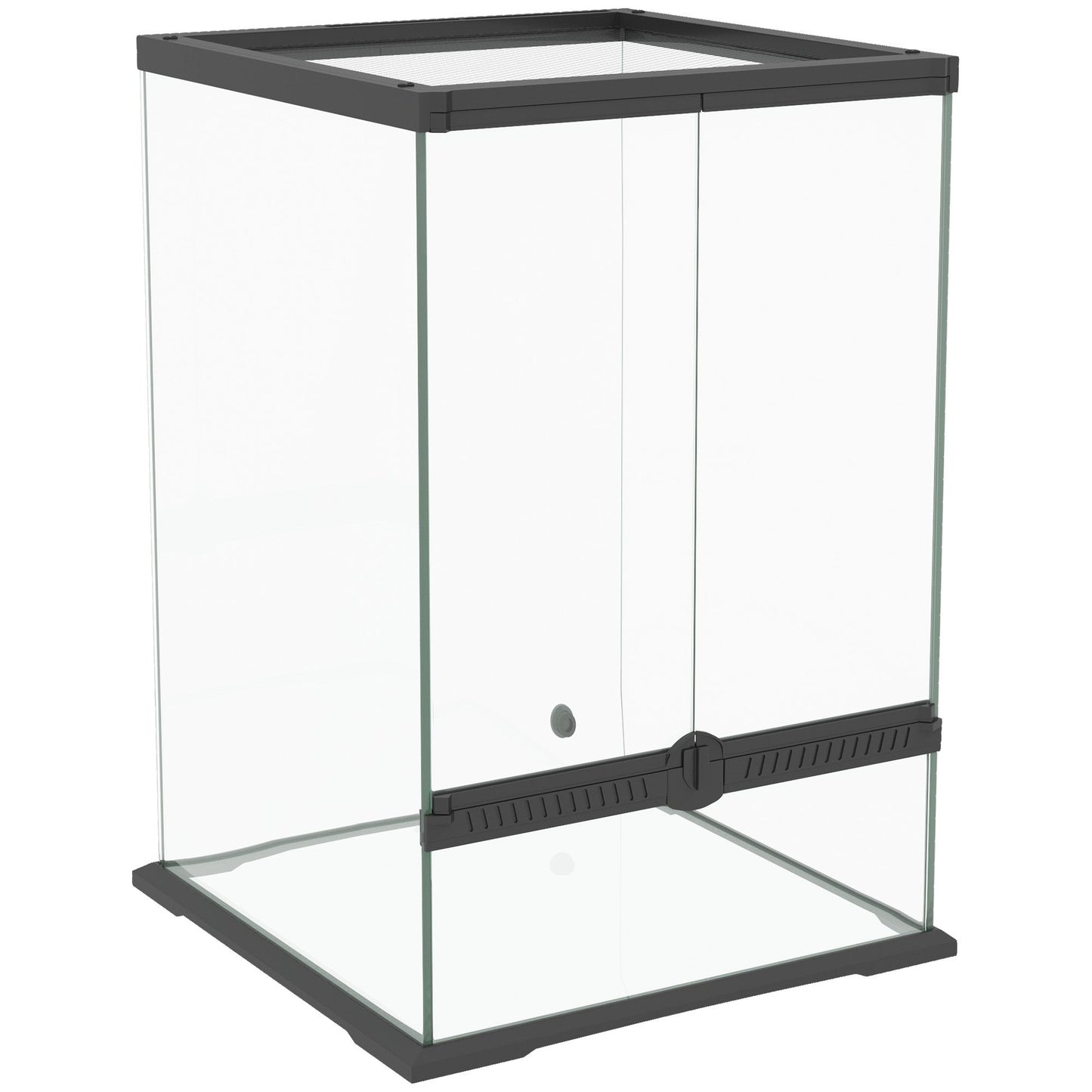 Glass Reptile Terrarium, 40L Vivarium for Lizards, Frogs, Snakes, Turtles, Tortoises, with Ventilation, 30 x 30 x 45cm