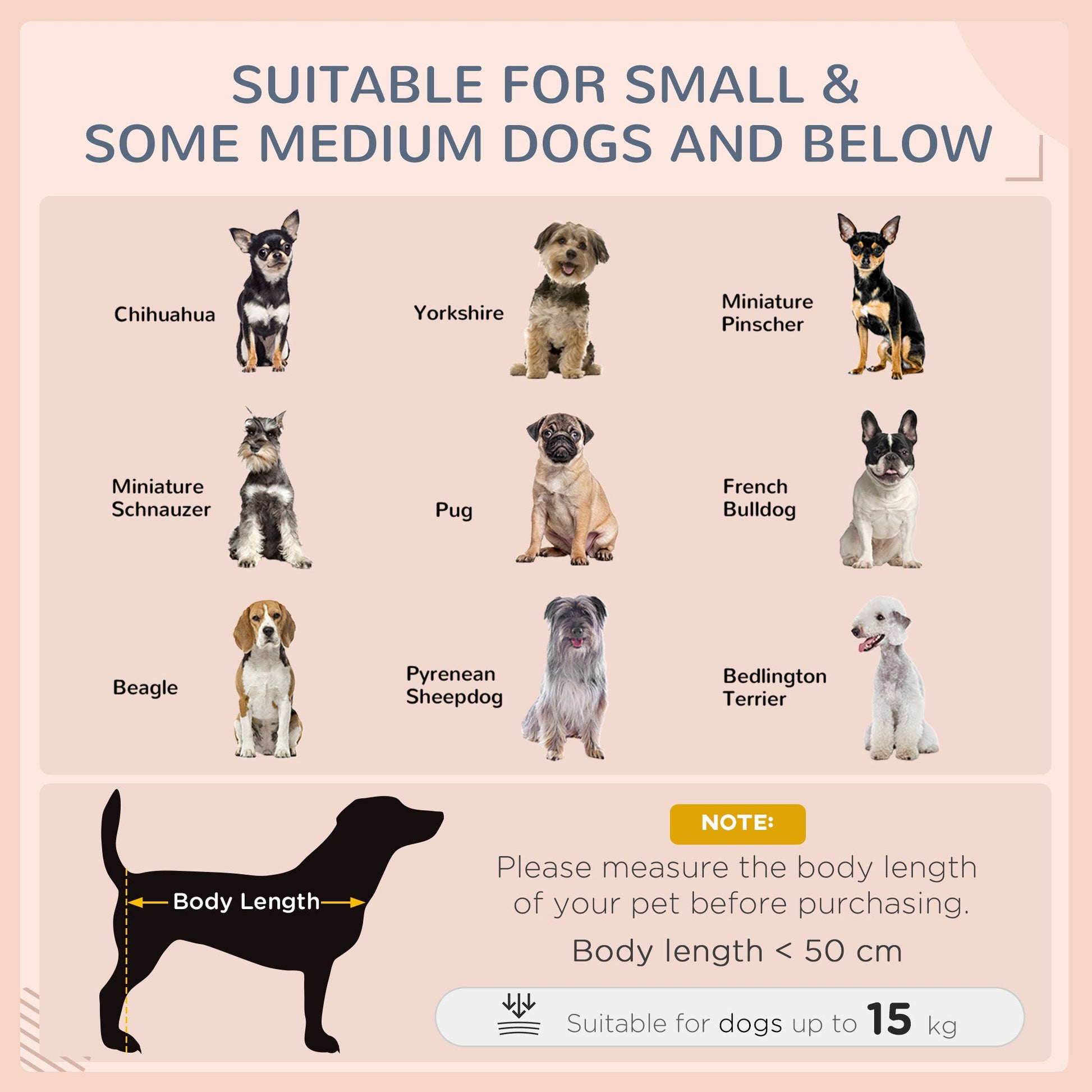 Wicker Dog Bed, Elevated Rattan Dog House with Removable Cushion and Canopy, for Small and Medium Dogs, 98 x 69 x 70cm - Dark Grey