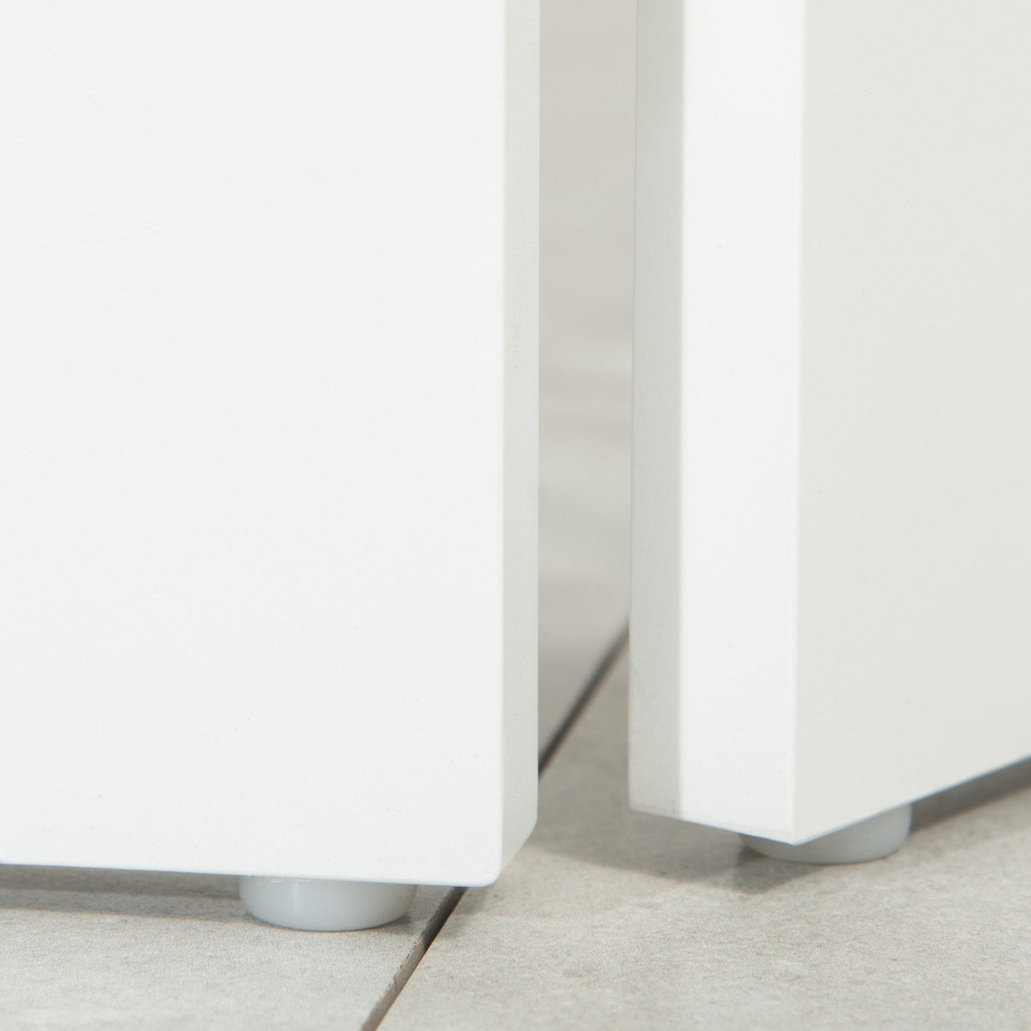 Freestanding Dog Cate, Foldable Wooden Pet Gate with  - 61cm Tall, for Stairways, Doorways, Hallways, Small Dogs - White