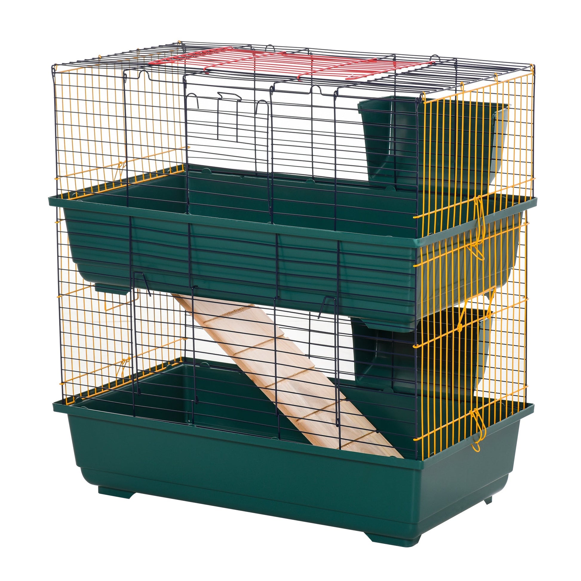Indoor Rabbit Guinea Pig Cage Small Animal Cage Two Storey 80 x 44 x 82 cm