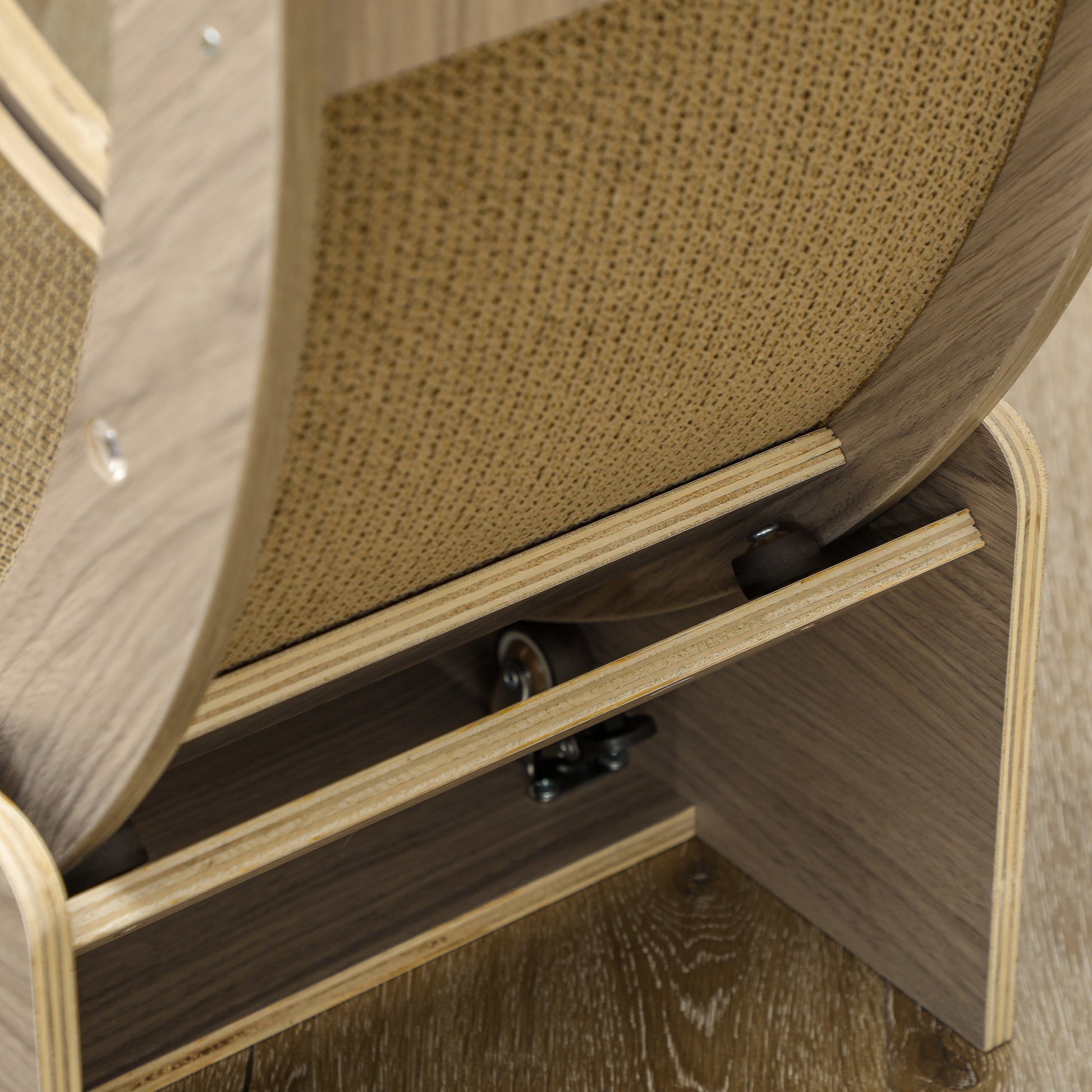 Cat Wheel for Indoor Cats, Cat Treadmill with Brake, Scratching Pads, Cat Exercise Wheel for Health - Walnut Brown