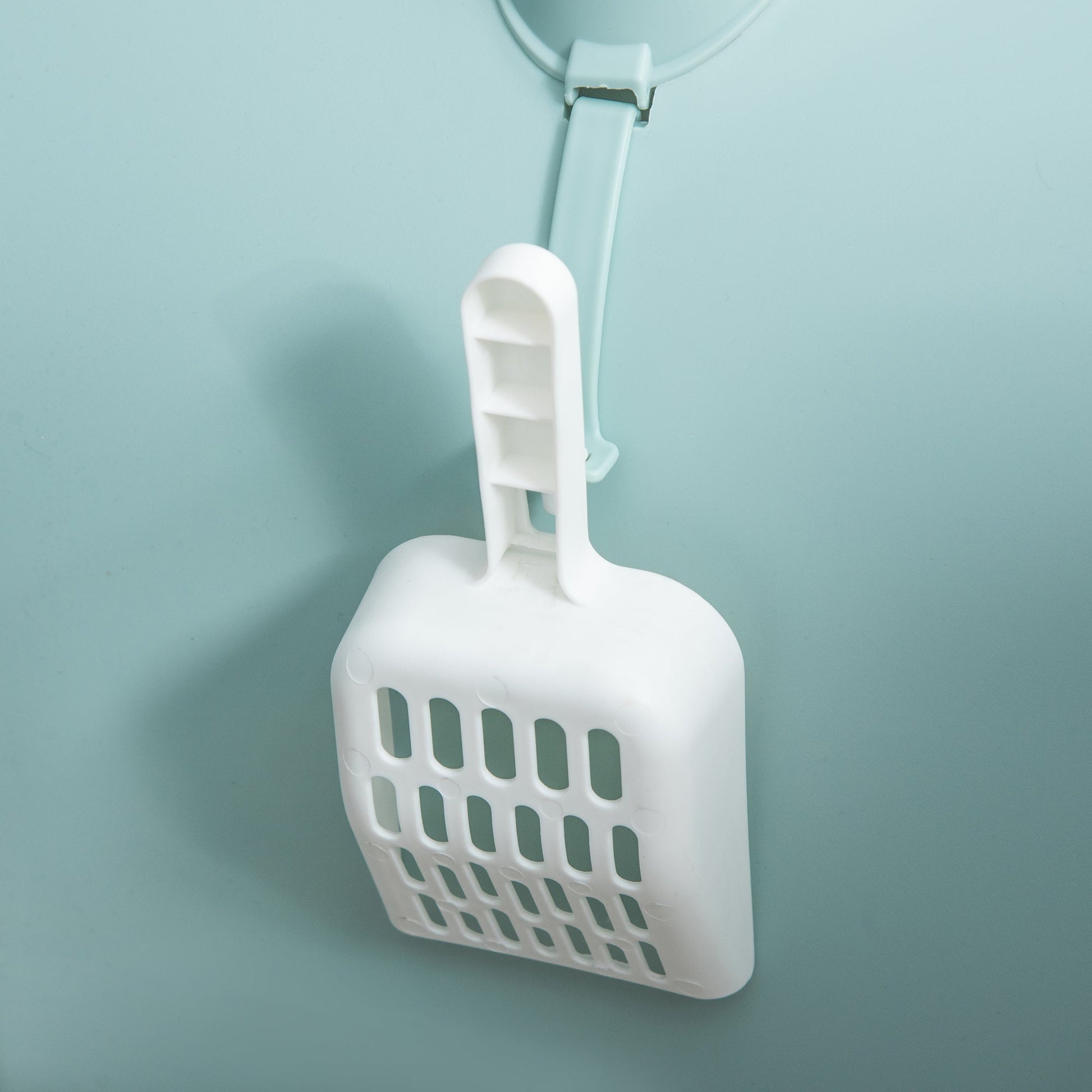 Cat Litter Box Kitten Litter Tray w/ Hood, Scoop, Filter, Flap Door, 43 x 44 x 47cm - Green