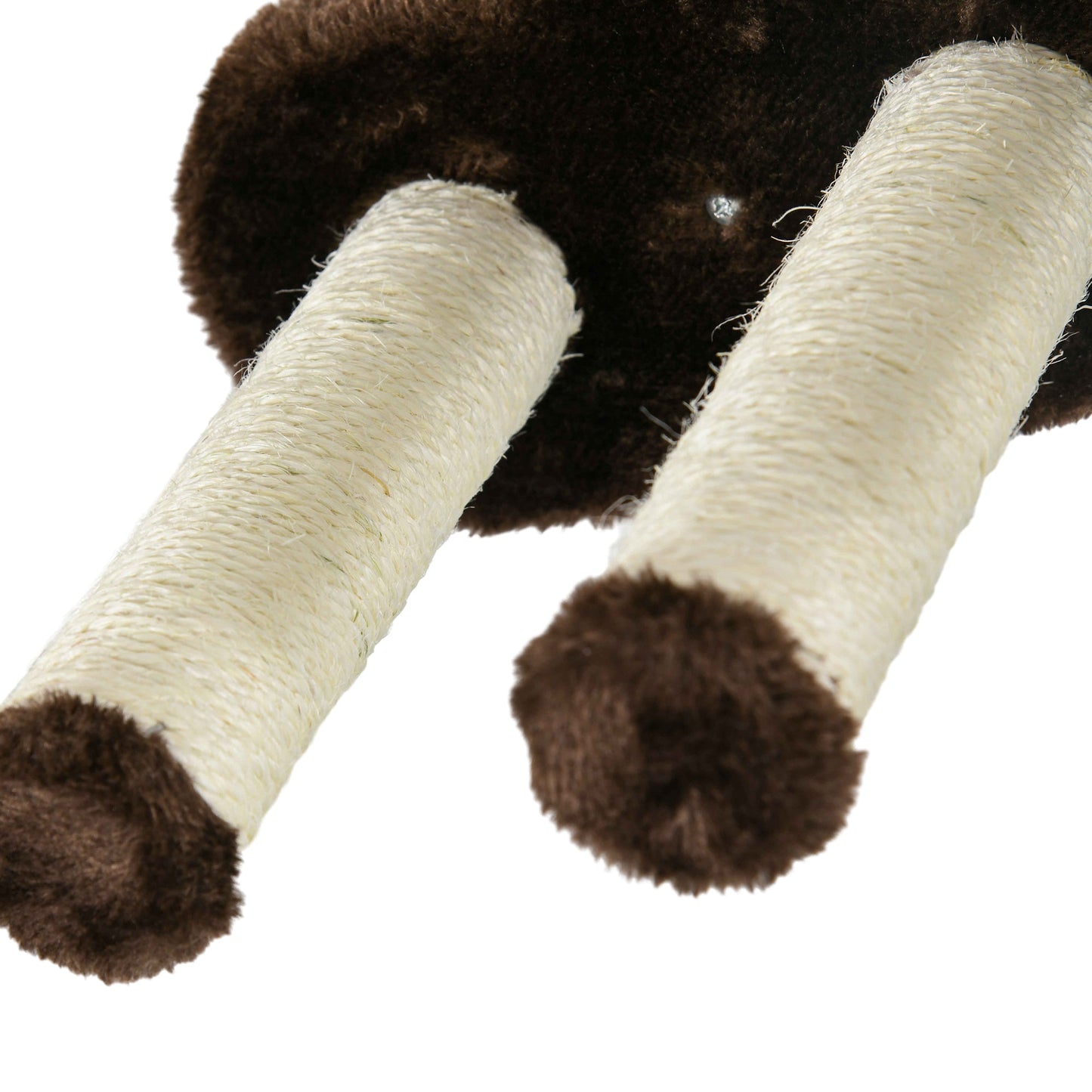 4PCs Wall Mounted Cat Tree Cat Wall Shelves Furniture Climbing Shelf Set Kitten Activity Centre w/ Hammock, Scratching Post - Brown