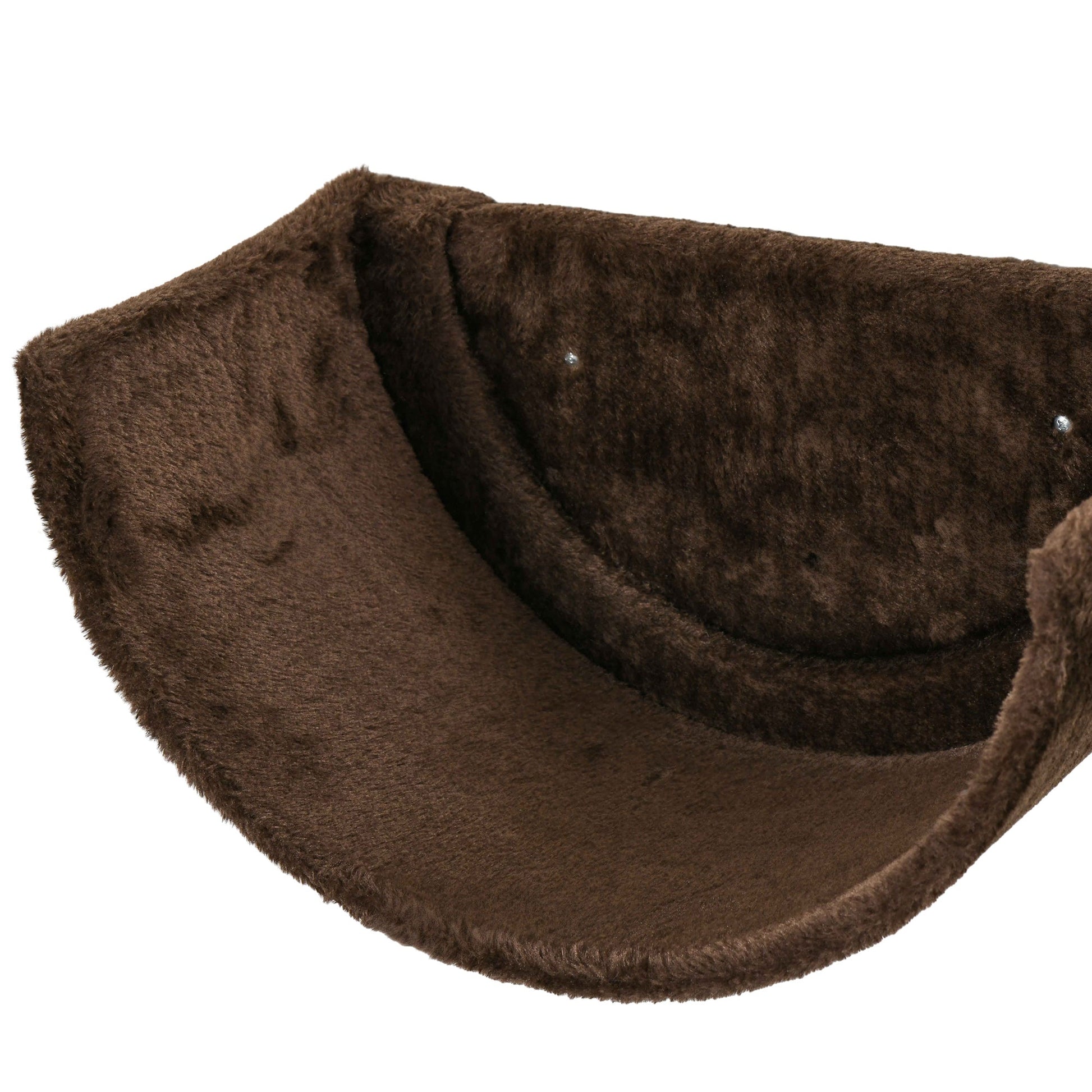 4PCs Wall Mounted Cat Tree Cat Wall Shelves Furniture Climbing Shelf Set Kitten Activity Centre w/ Hammock, Scratching Post - Brown