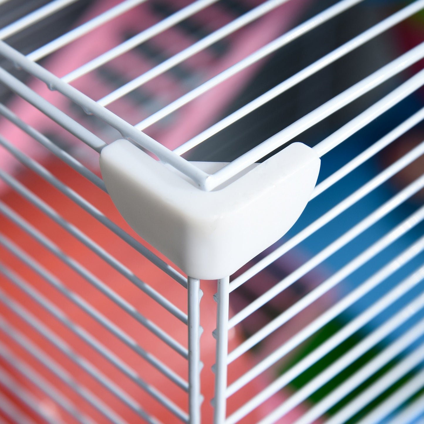 5 Tier Hamster Cage, Gerbil Cage with Tube Exercise Wheels, Tunnel, Water Bottle, Dishes, 58H x 46L x 30Wcm, Green