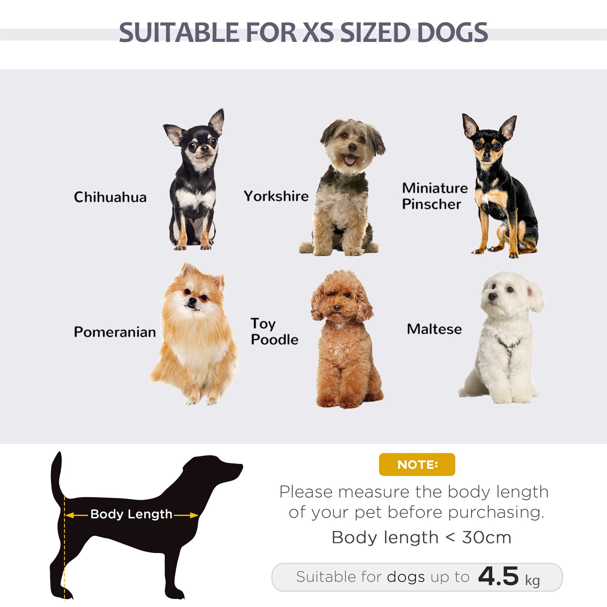 Dog Sofa Bed for XS-Sized Dogs, Cat Sofa with Soft Cushion, Pet Chair Lounge with Washable Cover, Removable Legs, Wooden Frame - Black