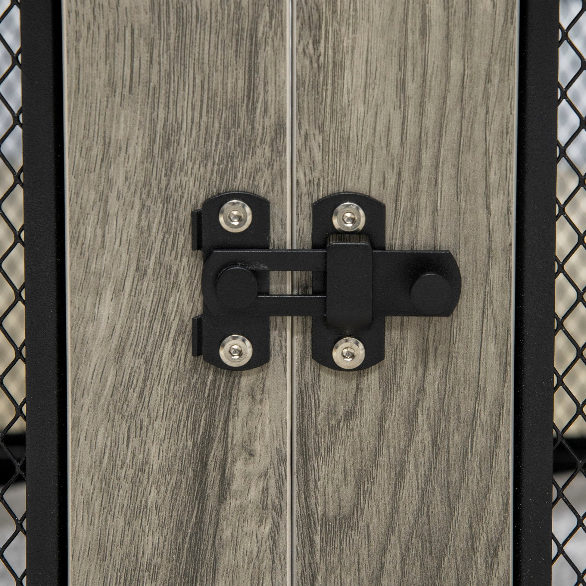 Dog Crate Furniture End Table w/ Soft Washable Cushion, Two Doors, Indoor Pet Kennel for Small Medium Large Dogs w/ Wire Mesh, Grey