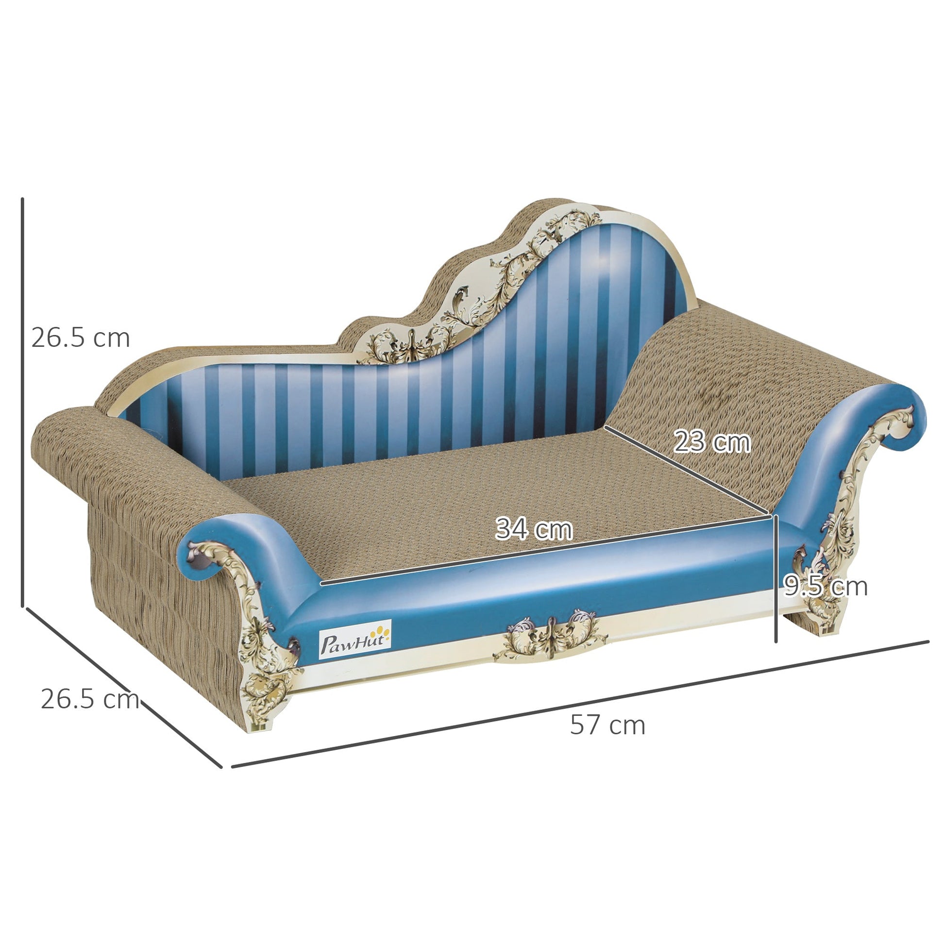 Cat Scratcher, 2-in-1 Cat Scratching Board with Catnip, Cardboard Lounge for Indoor Cats