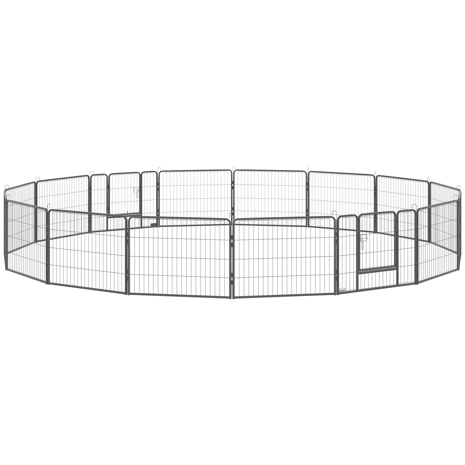 Dog Pen, 16 Panels Puppy Pen 60cm High, Heavy Duty Pet Playpen Portable for Indoor Outdoor, for Dogs, Ducks