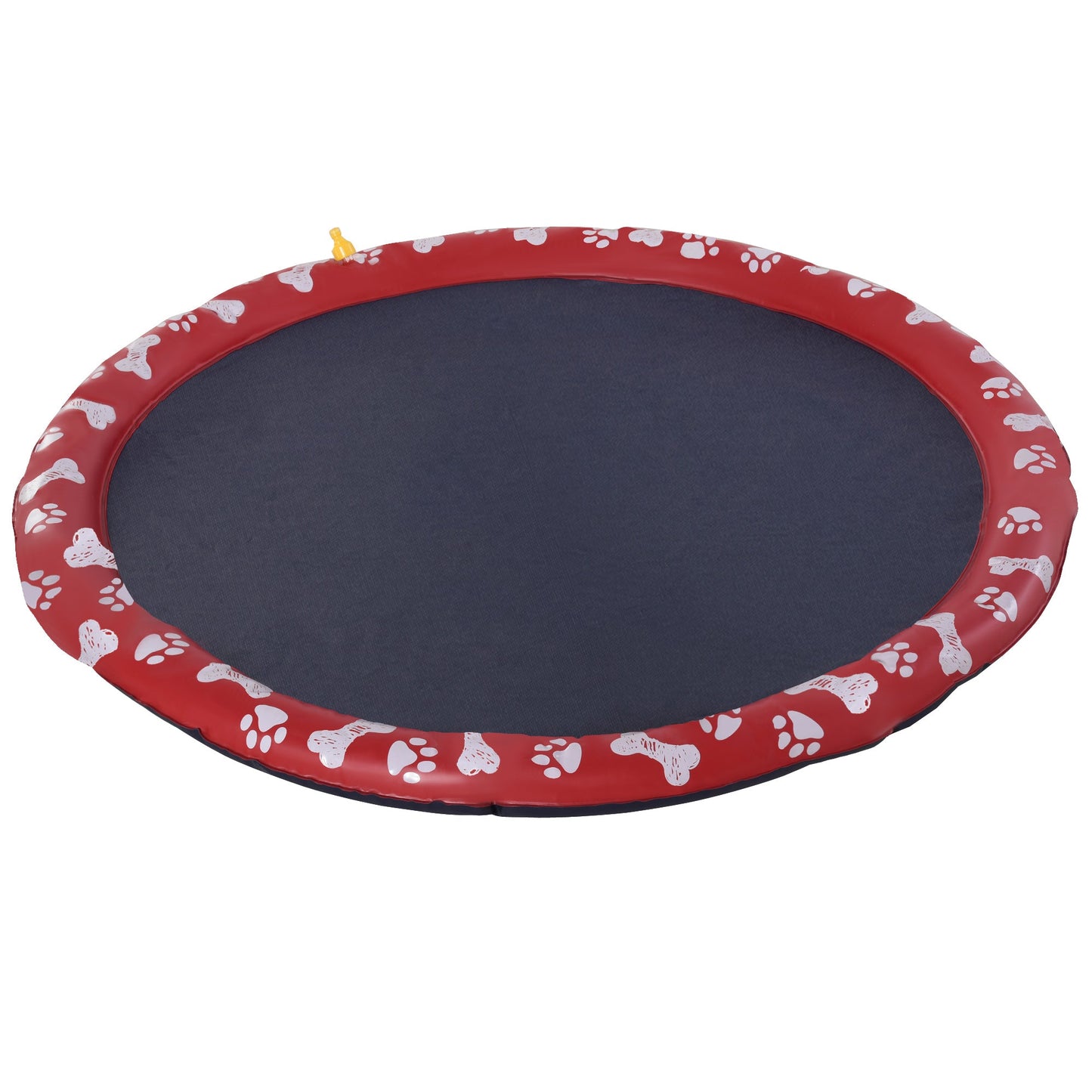 Dog Splash Pad, Pet Sprinkler Mat, Non-Slip Dog Paddling Pool, Foldable Outdoor Sprinkler and Splash Mat Water Play for Garden, Patio, Summer Fun, 150 cm