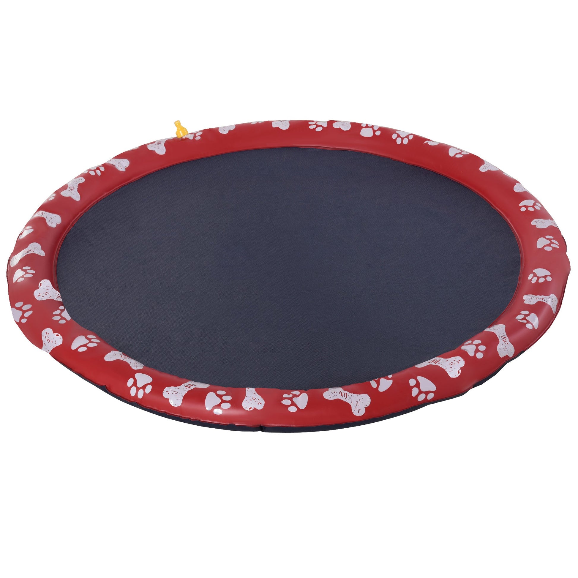 Dog Splash Pad, Pet Sprinkler Mat, Non-Slip Dog Paddling Pool, Foldable Outdoor Sprinkler and Splash Mat Water Play for Garden, Patio, Summer Fun, 150 cm